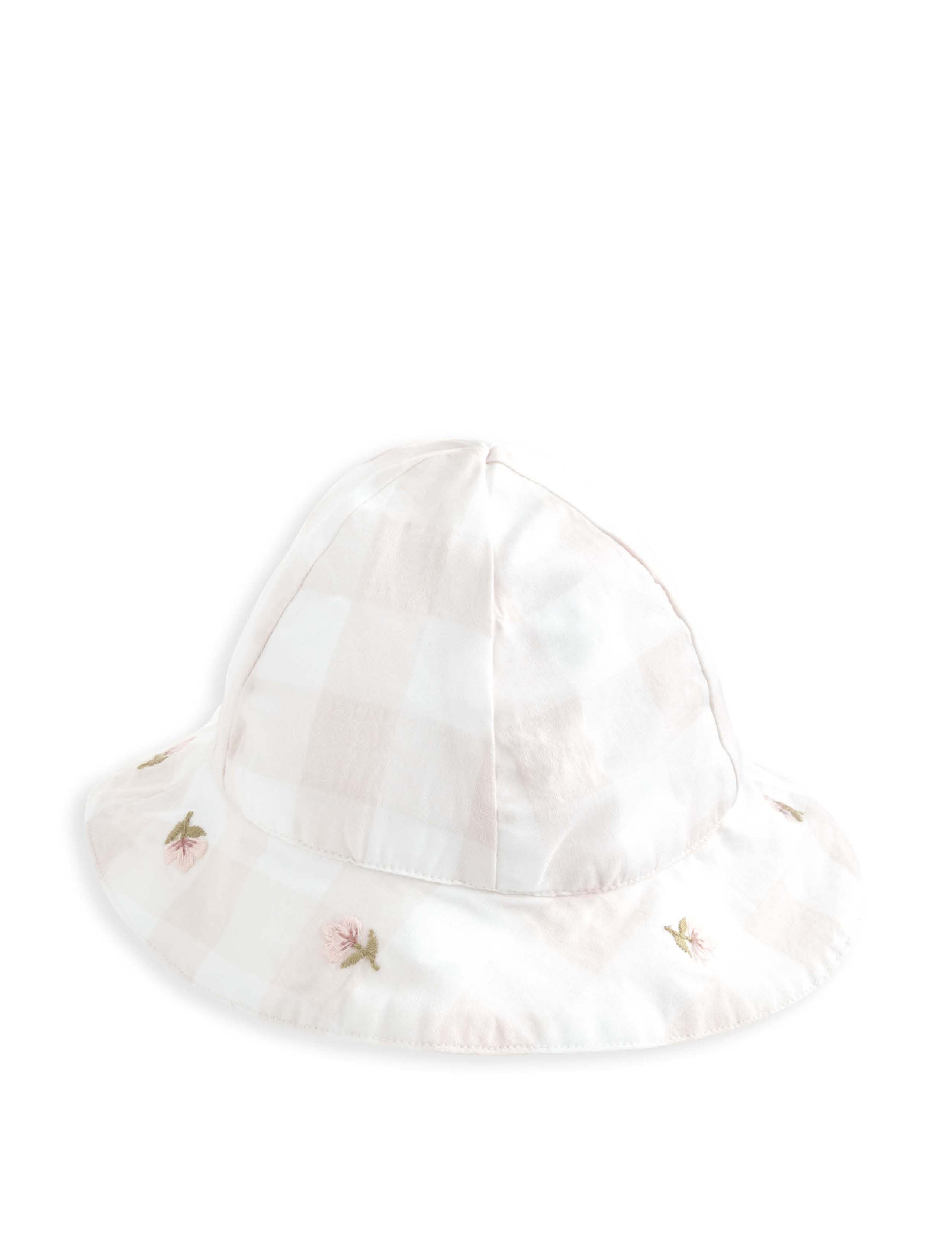 Kids' Gingham Floral Reversible Sun Hat (0-12 Mths) 3 of 3