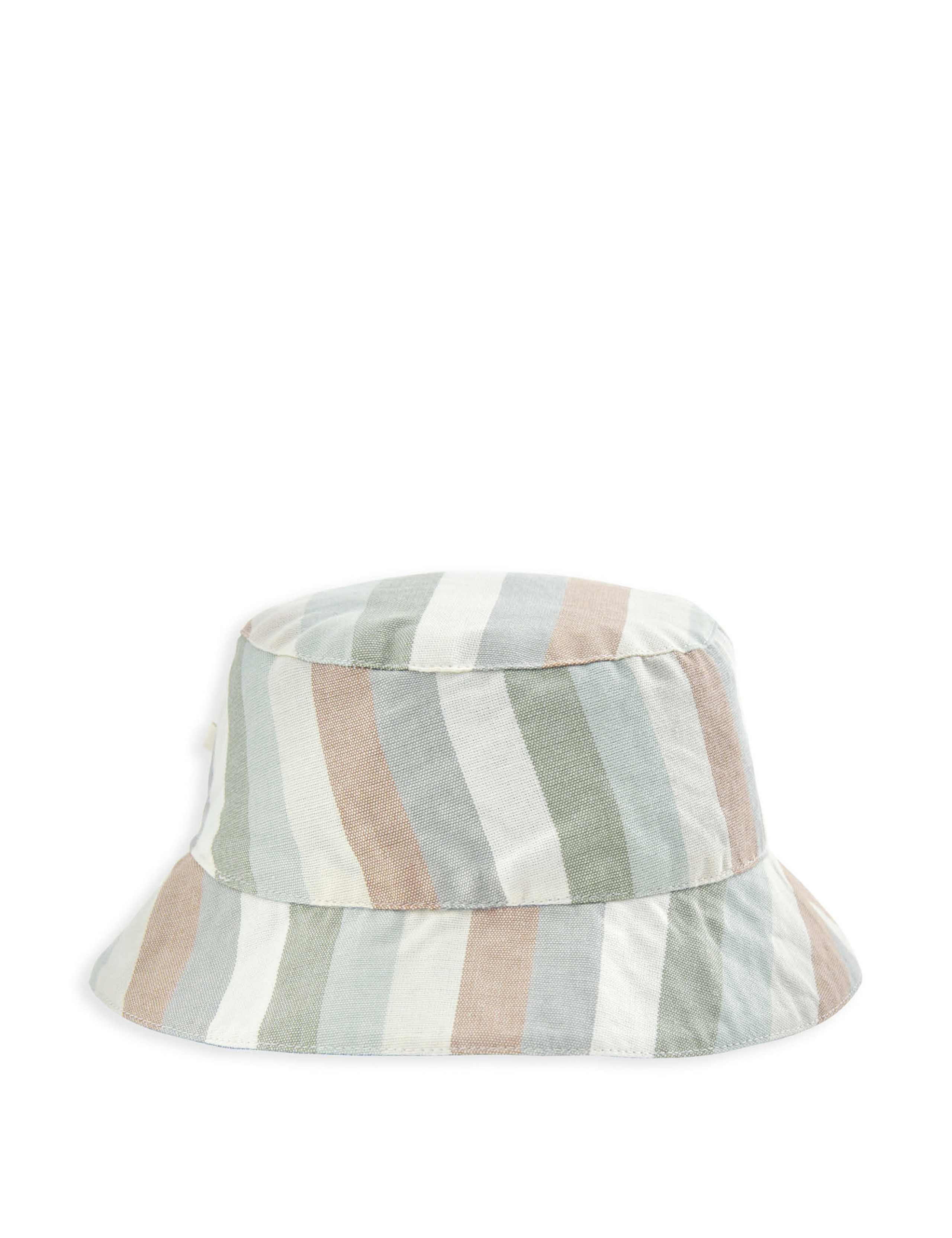 Kids' Pure Cotton Striped Reversible Sun Hat (0-3 Yrs) 2 of 2