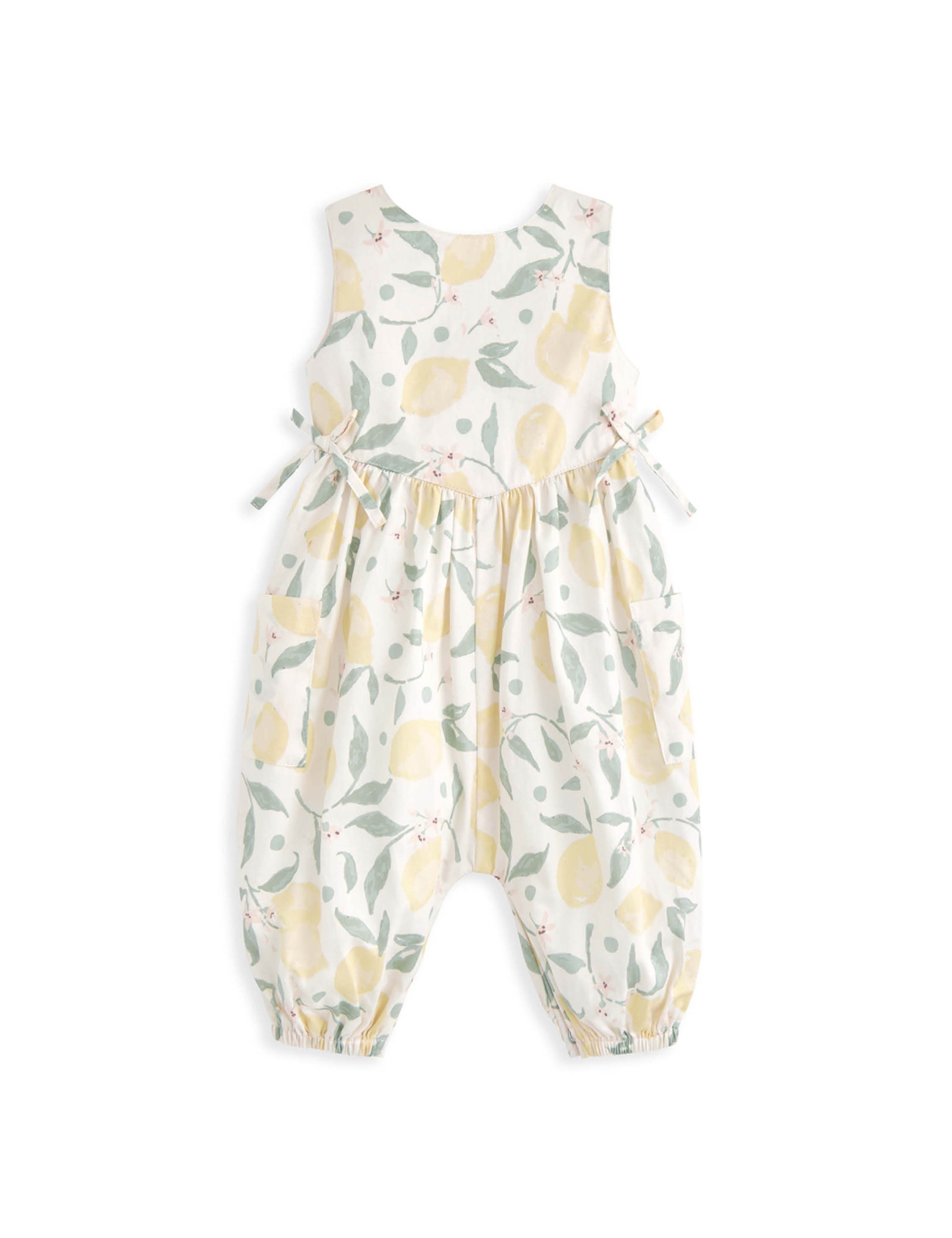 Pure Cotton Lemon Print Romper (0-3 Yrs) 2 of 3