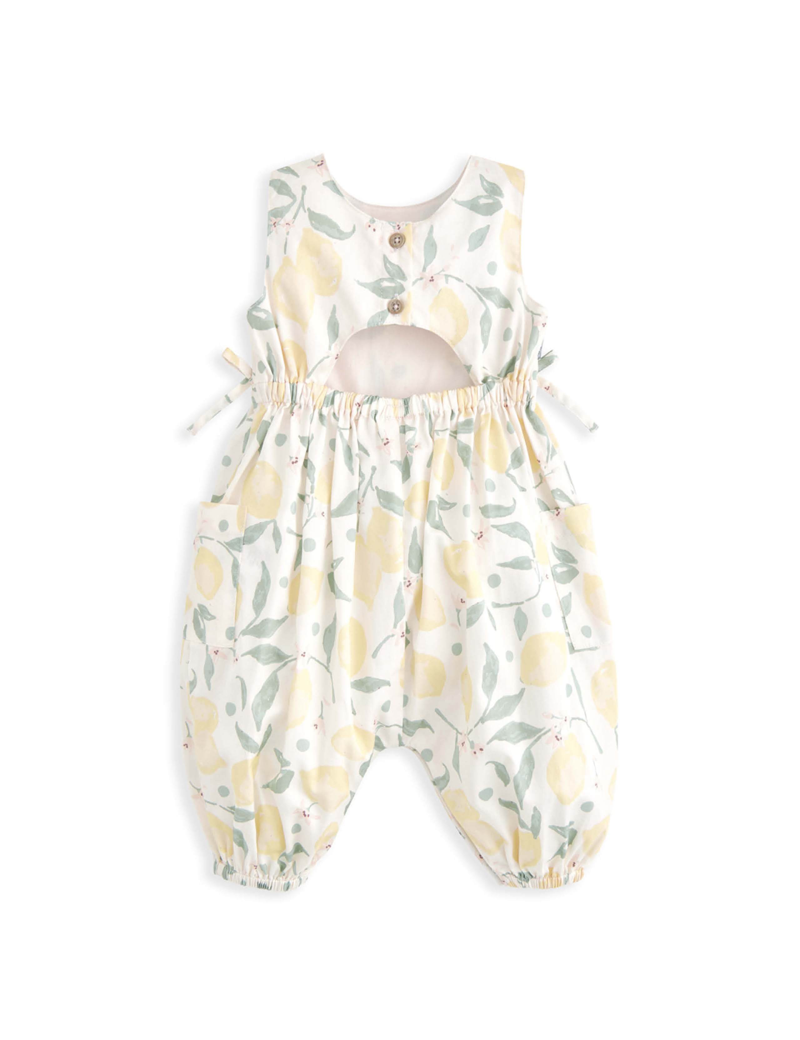 Pure Cotton Lemon Print Romper (0-3 Yrs) 3 of 3