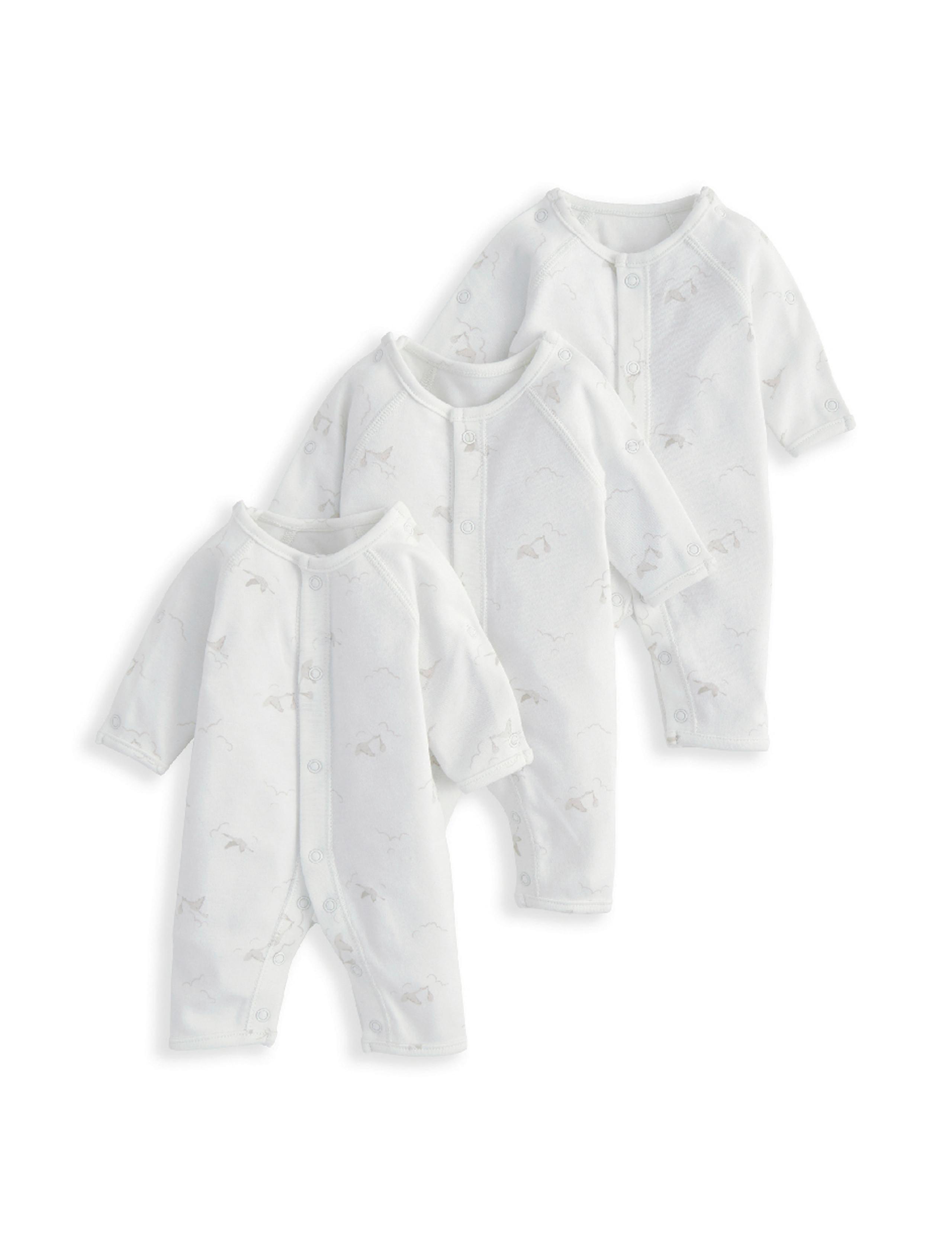 3 Pack Pure Cotton Premature Stork Sleepsuits 2 of 2