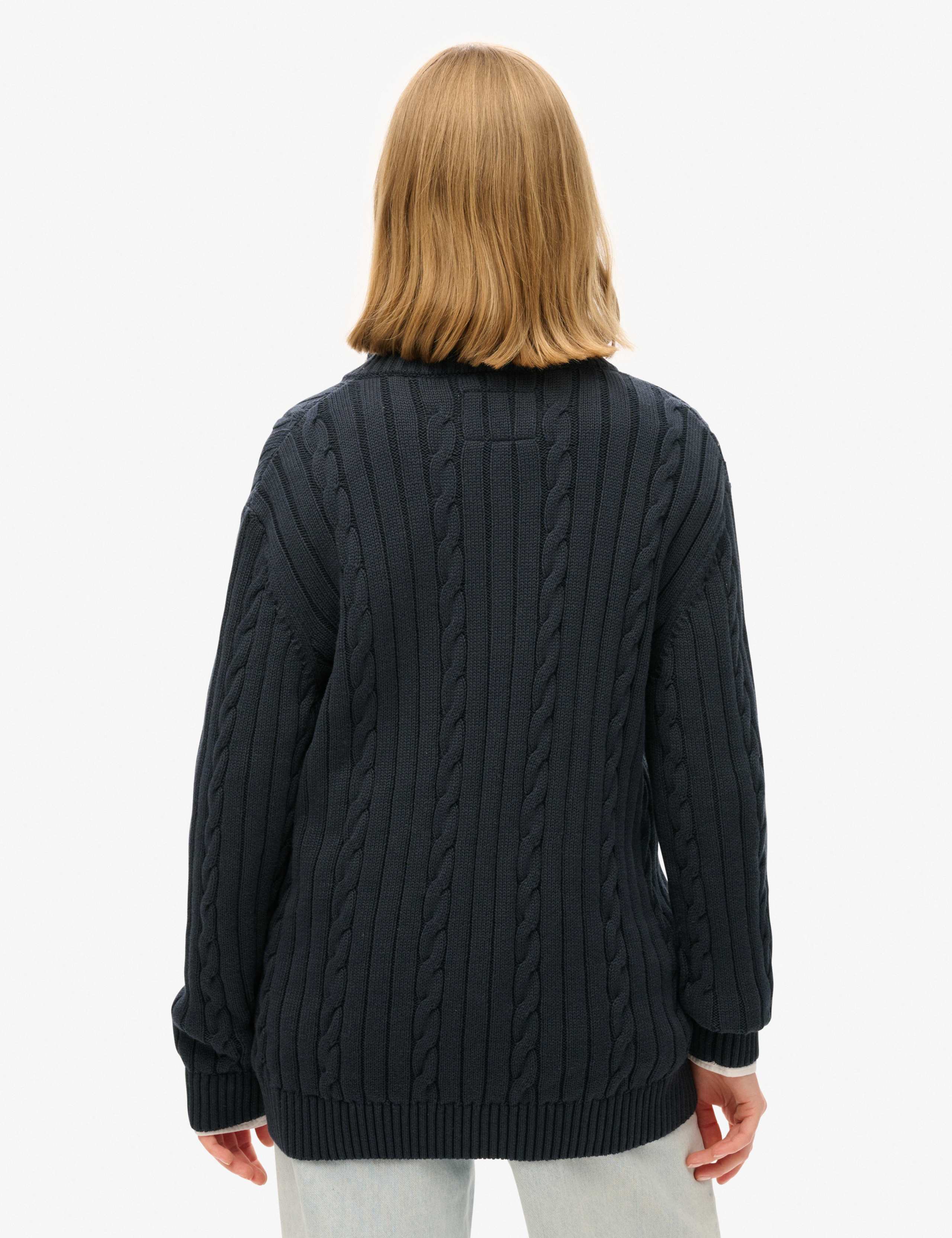 Pure Cotton Cable Knit Half Zip Jumper 3 of 6