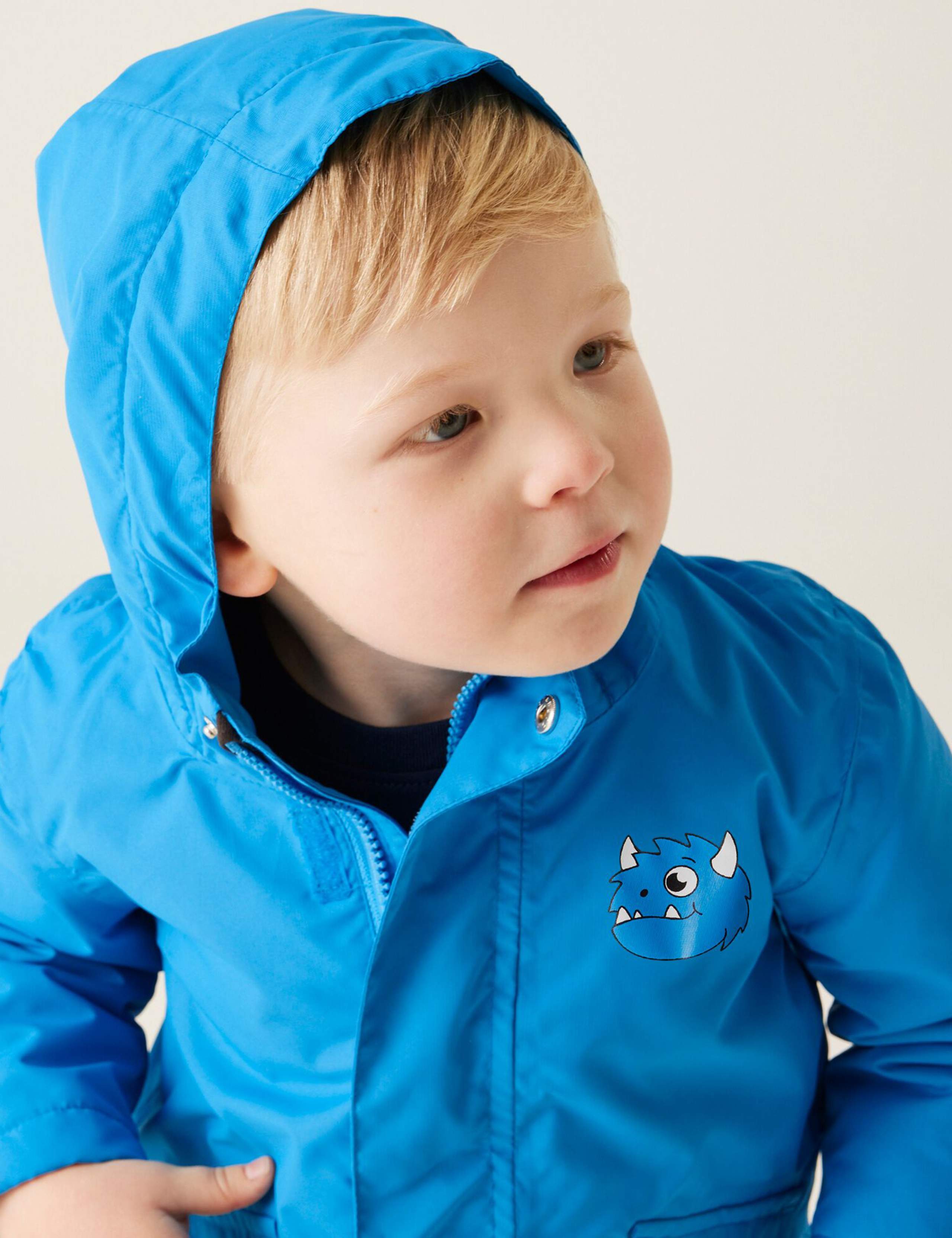 Animal Rainy Day Monster Hooded Raincoat (6 Mths-6 Yrs) 5 of 6
