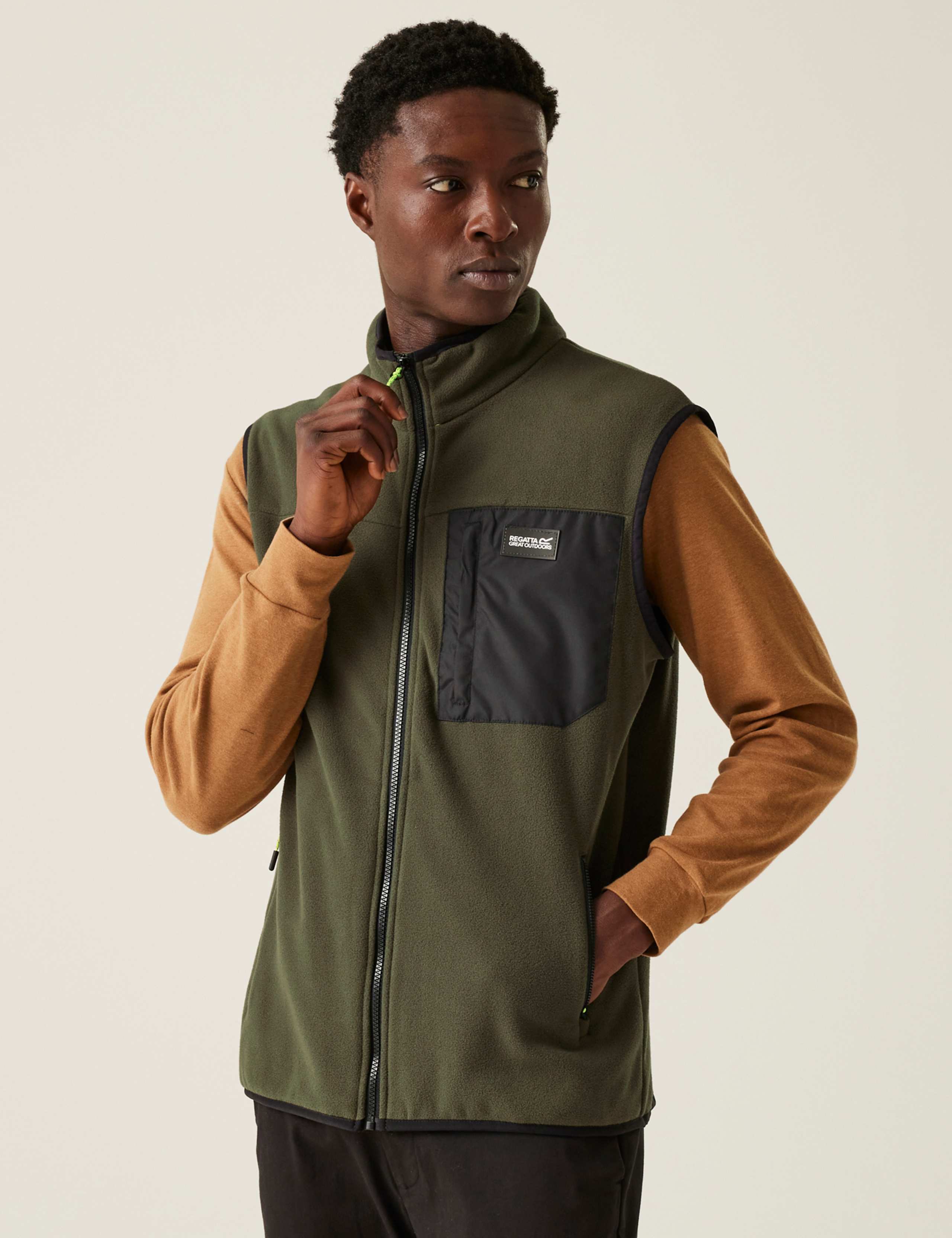 Frankie Fleece Funnel Neck Zip Up Gilet 1 of 6