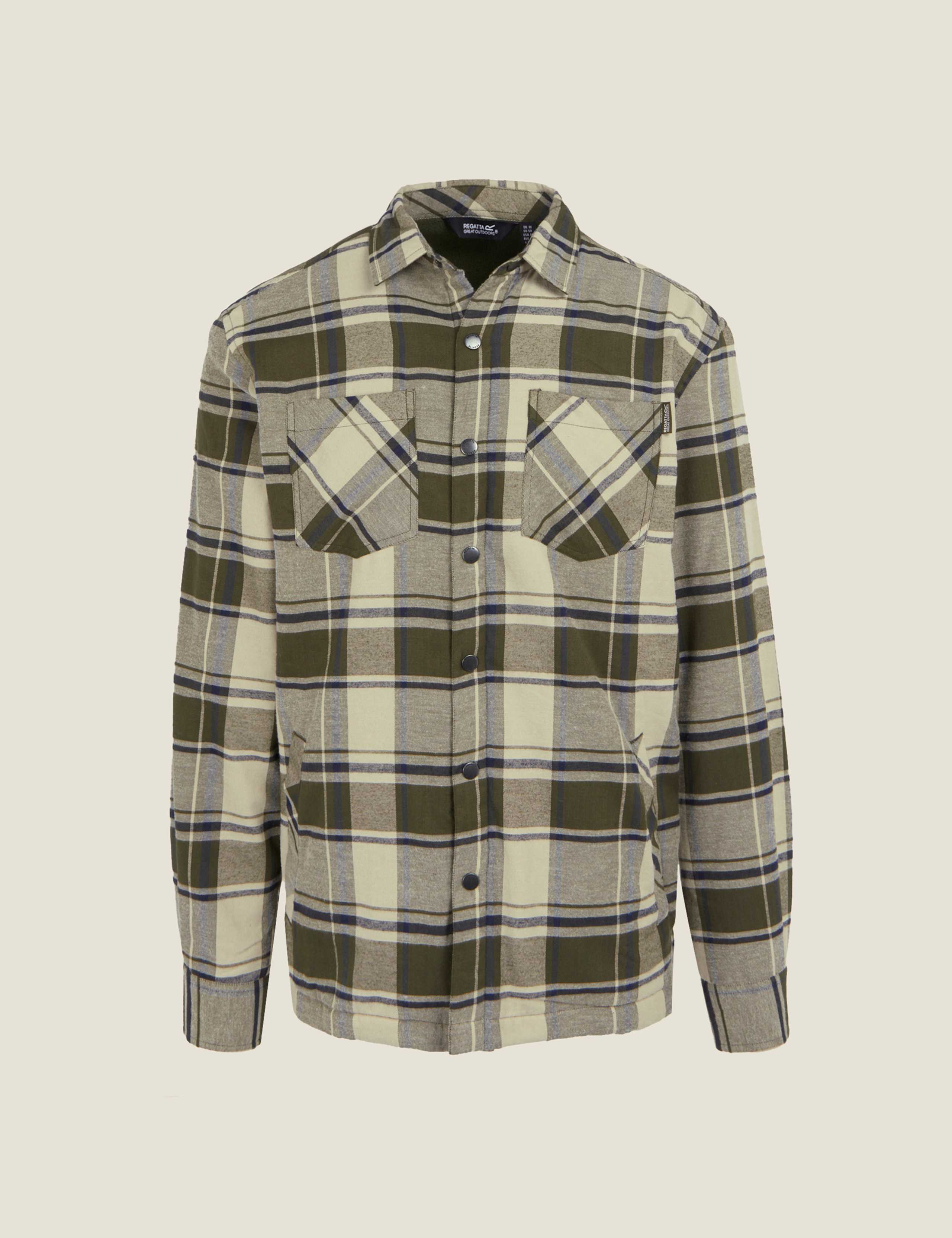 Thamos Cotton Blend Check Flannel Overshirt 2 of 7