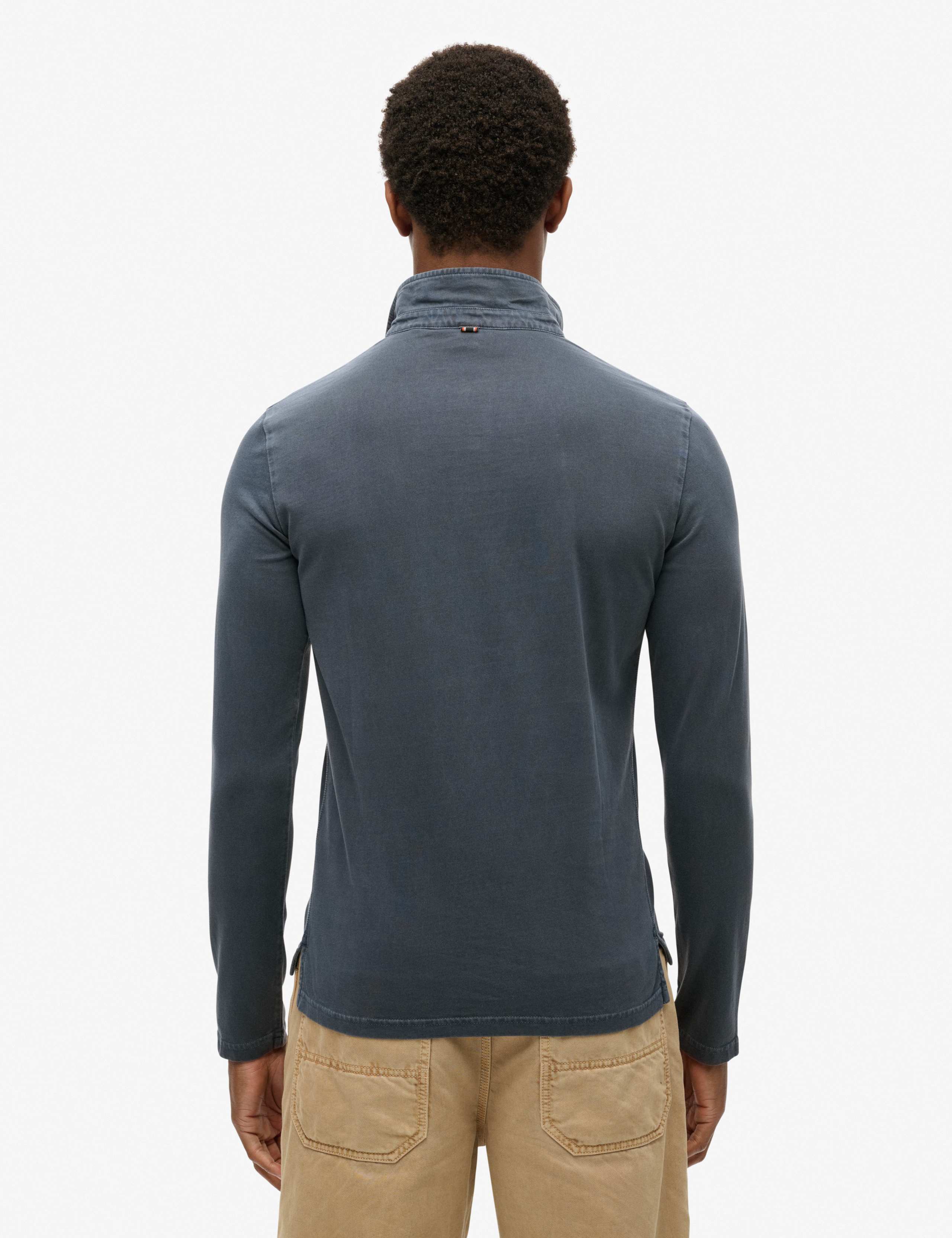Pure Cotton Long Sleeve Polo Shirt 3 of 5