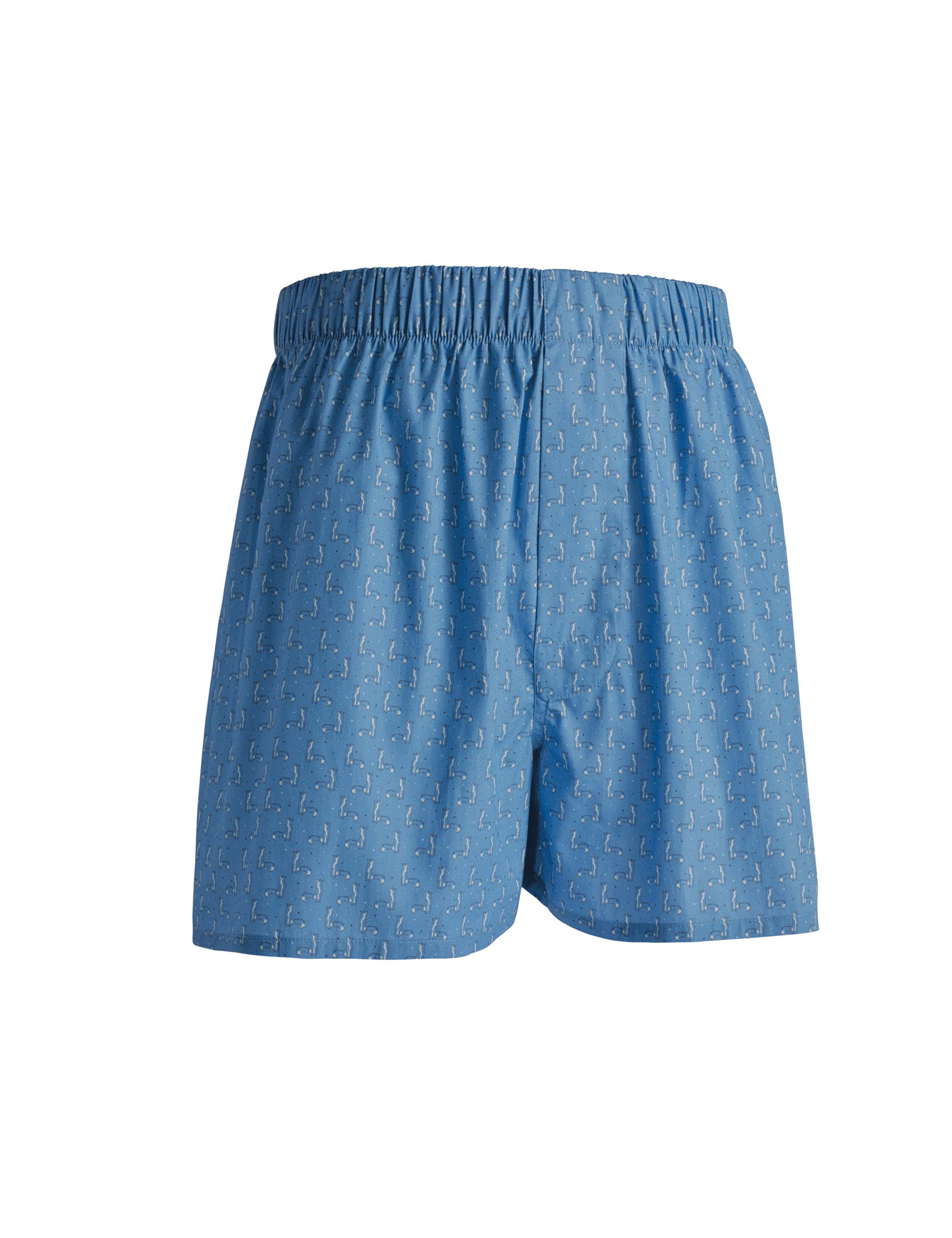Pure Cotton Fox Print Woven Boxers 1 of 2
