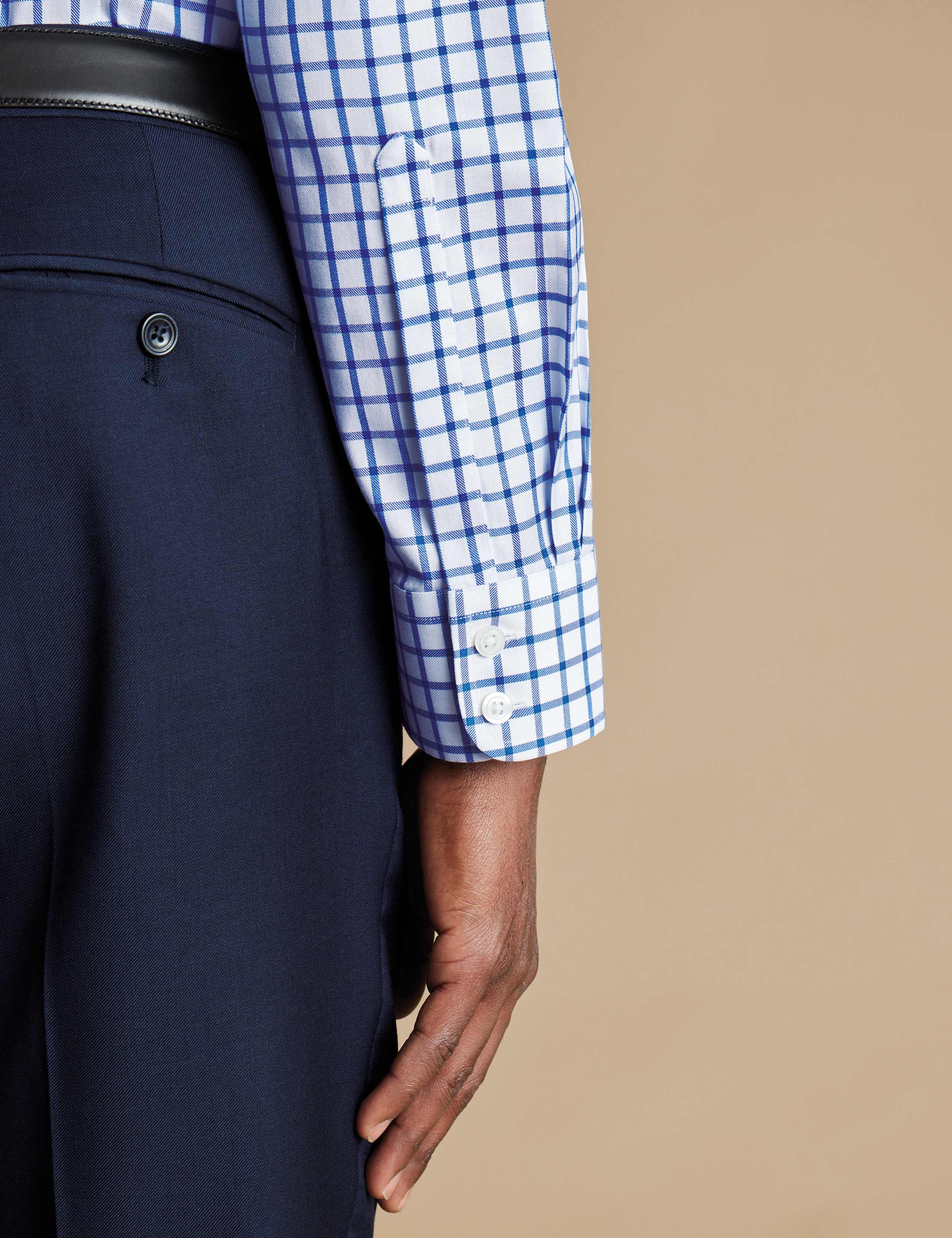Non Iron Pure Cotton Twill Check Oxford Shirt 4 of 6