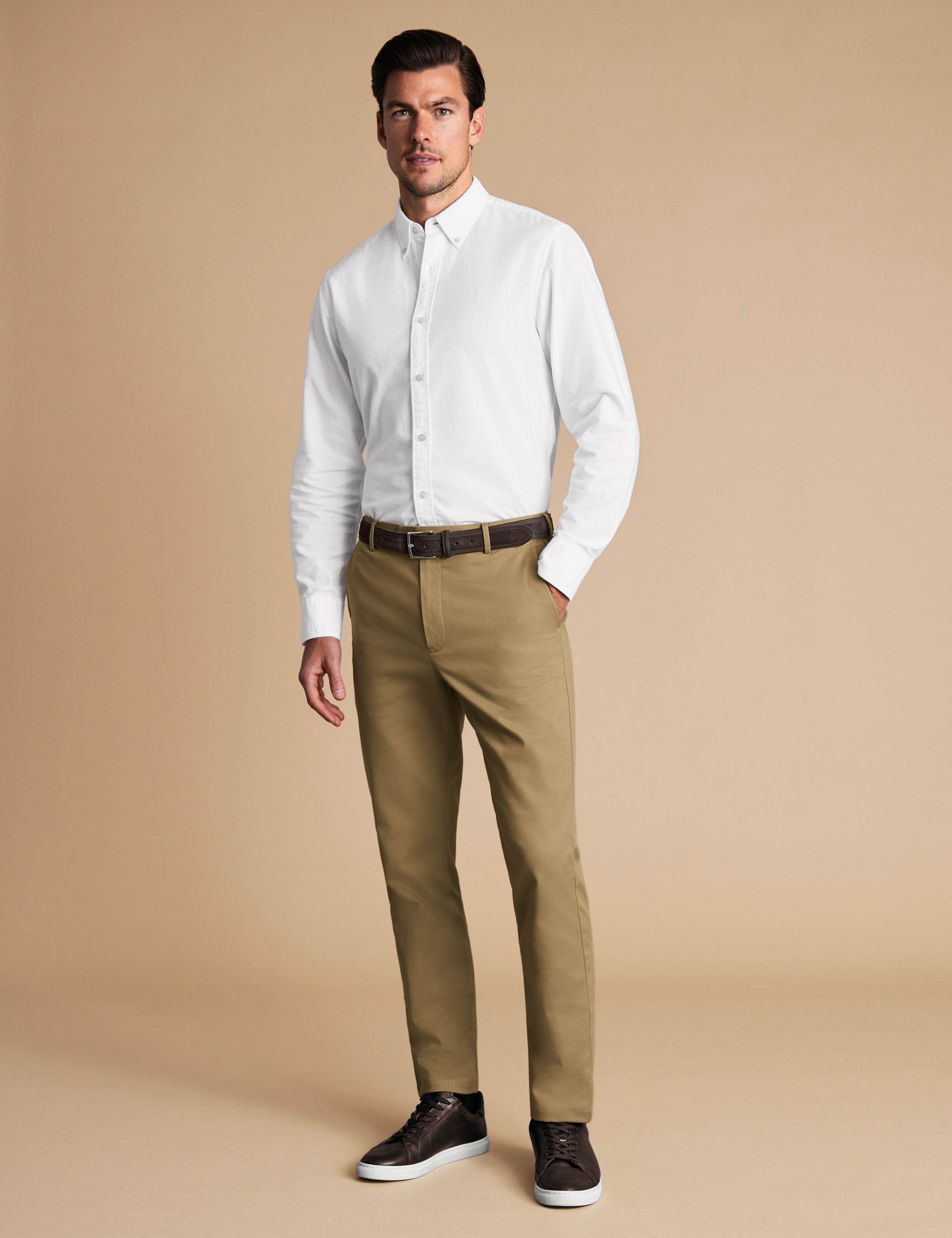 Extra Slim Fit Pure Cotton Non-Iron Chinos 2 of 4