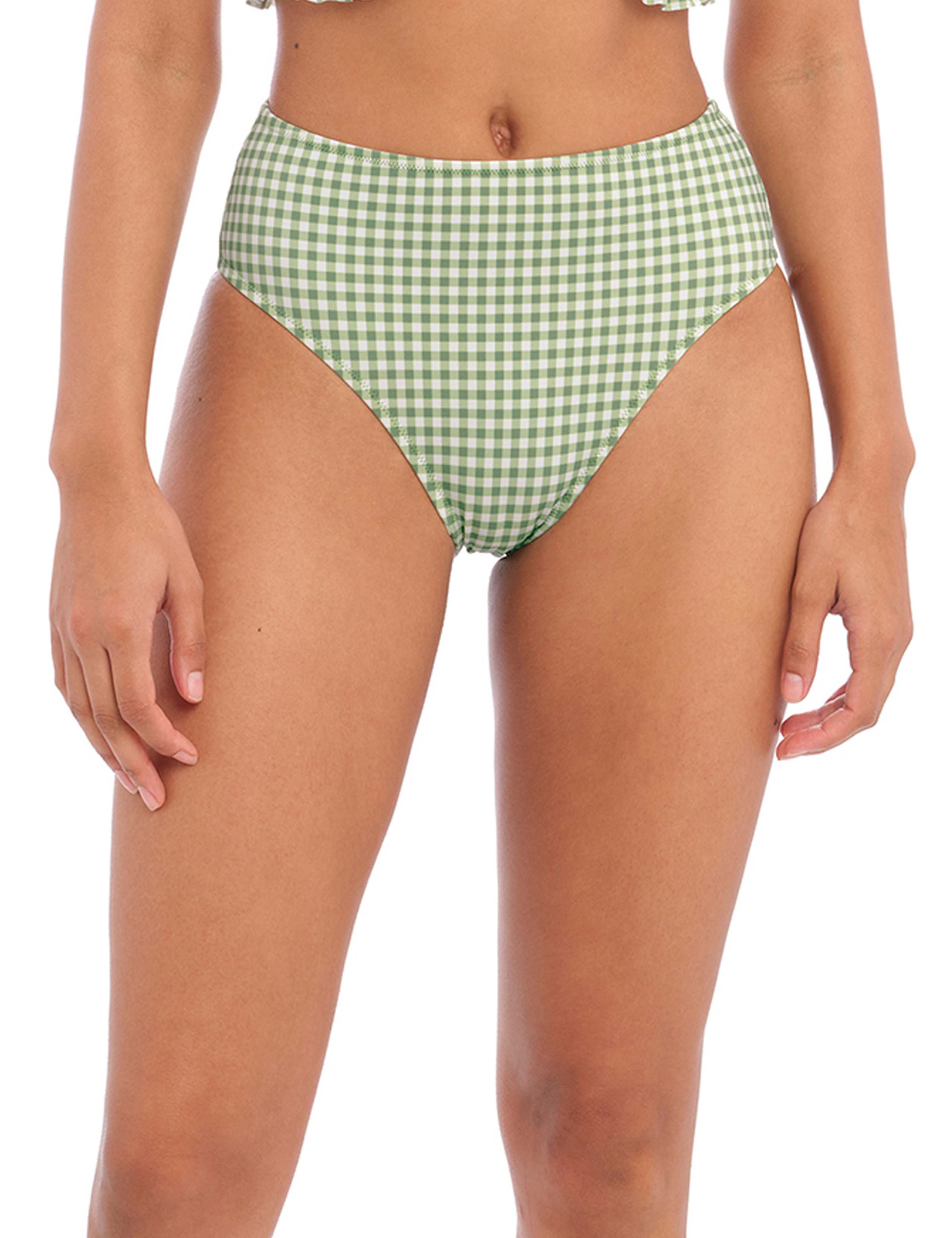 Check In High Waist Gingham Bikini Brief 1 of 5