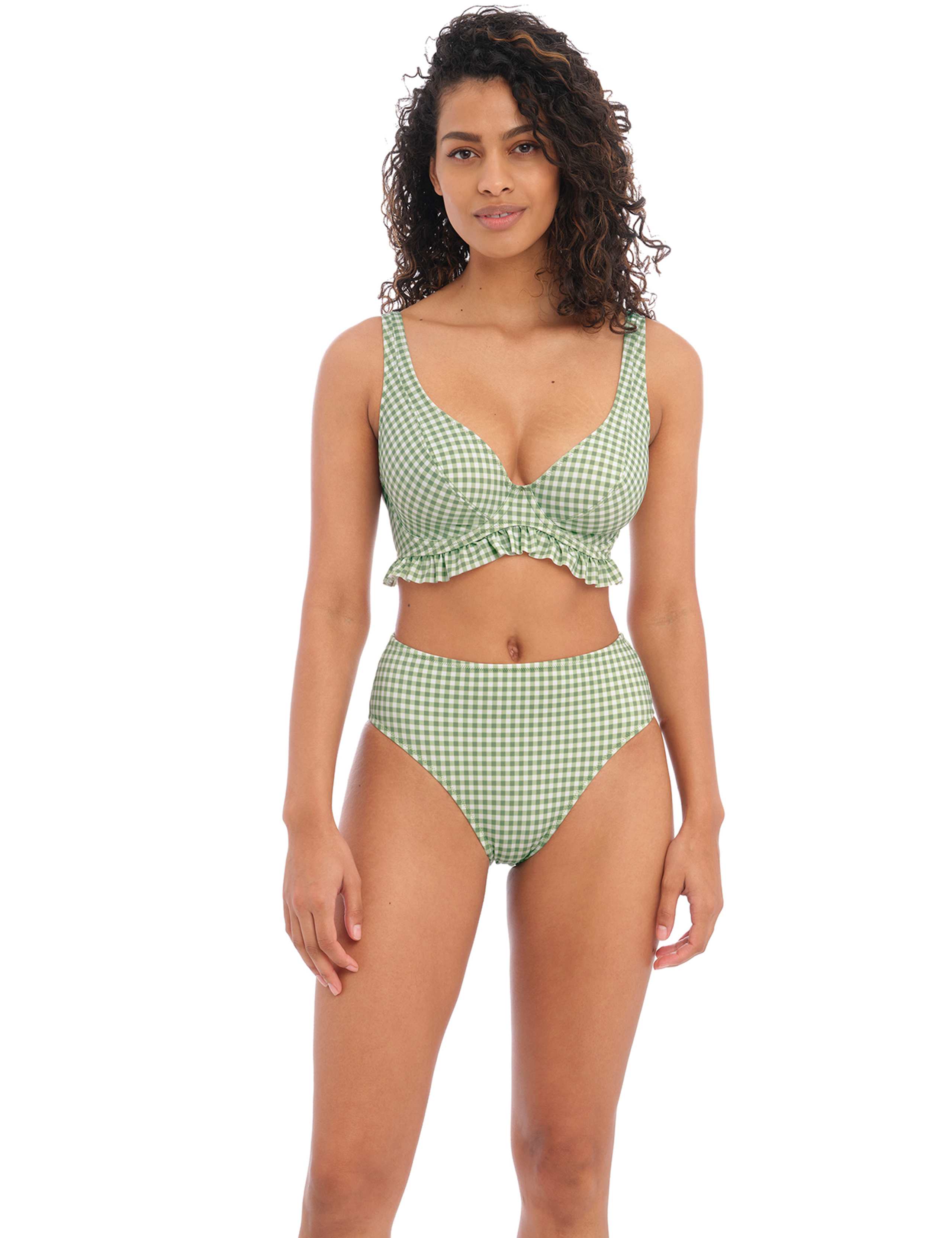Check In High Waist Gingham Bikini Brief 3 of 5