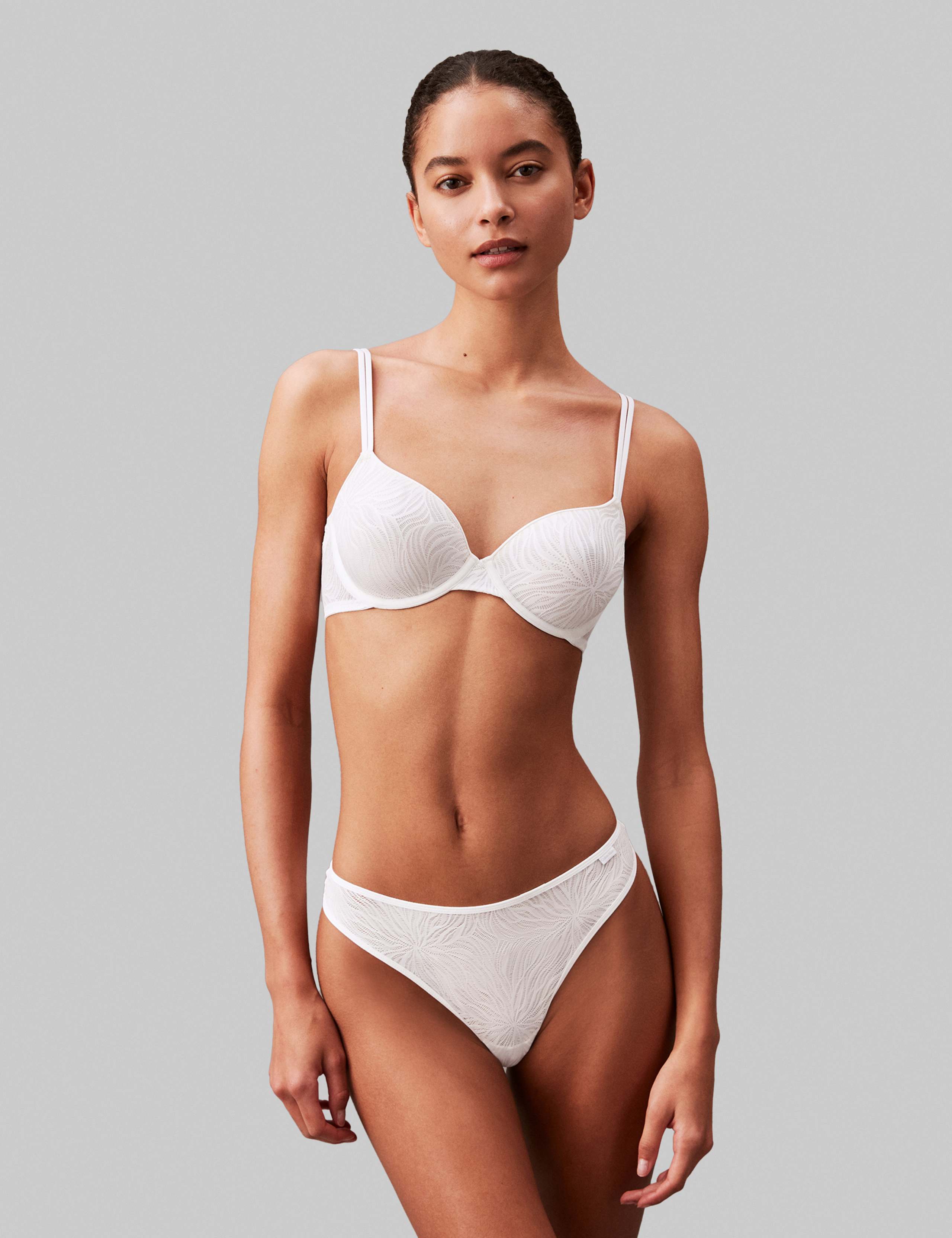 Sheer Marquisette Lace Demi Cup Bra A-E 1 of 9