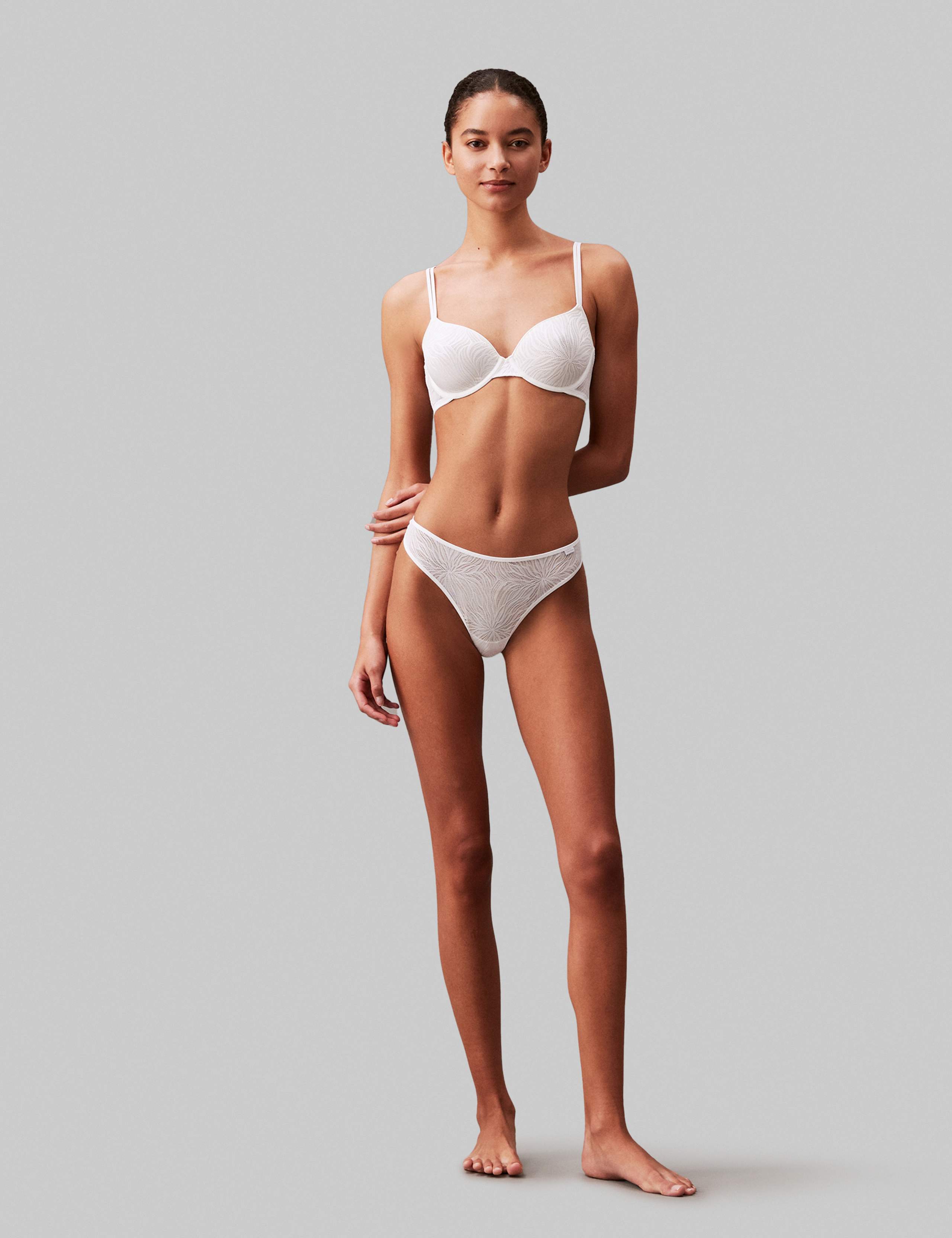 Sheer Marquisette Lace Demi Cup Bra A-E 2 of 9