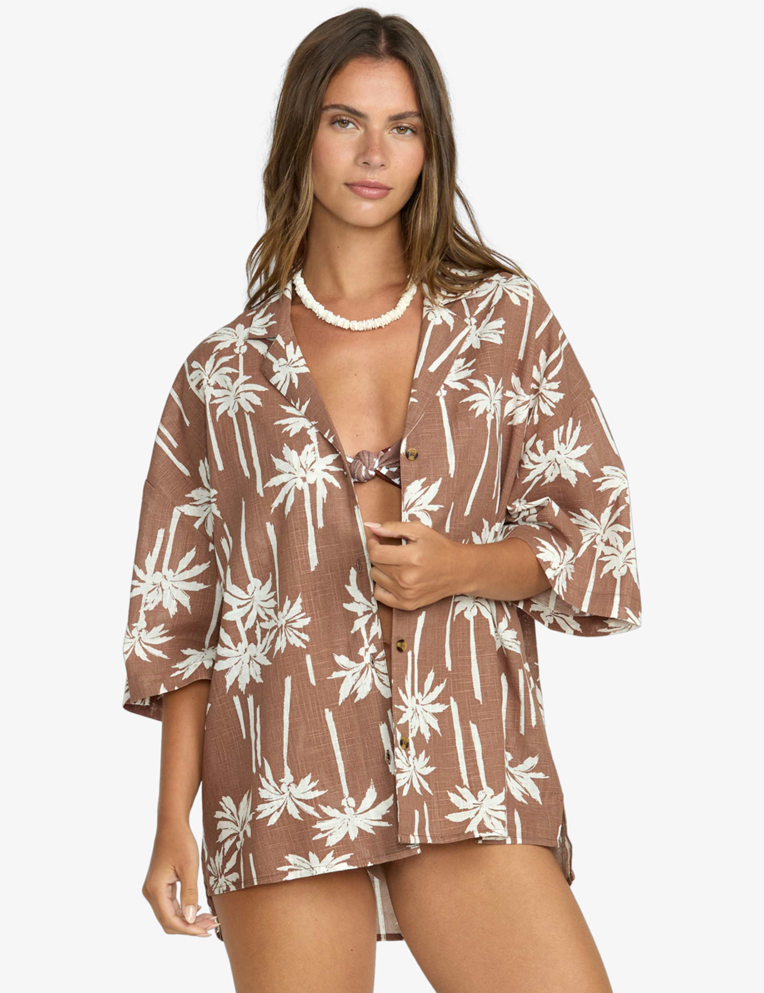 Beach Side Pure Cotton Floral Beach Shirt 1 of 5