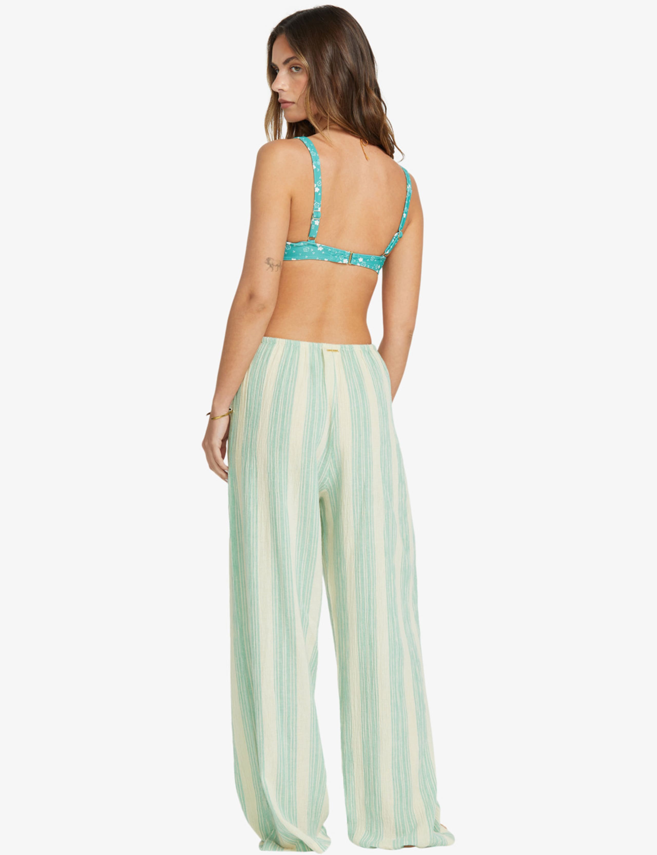 Sunny Daze Pure Cotton Striped Beach Trousers 2 of 4