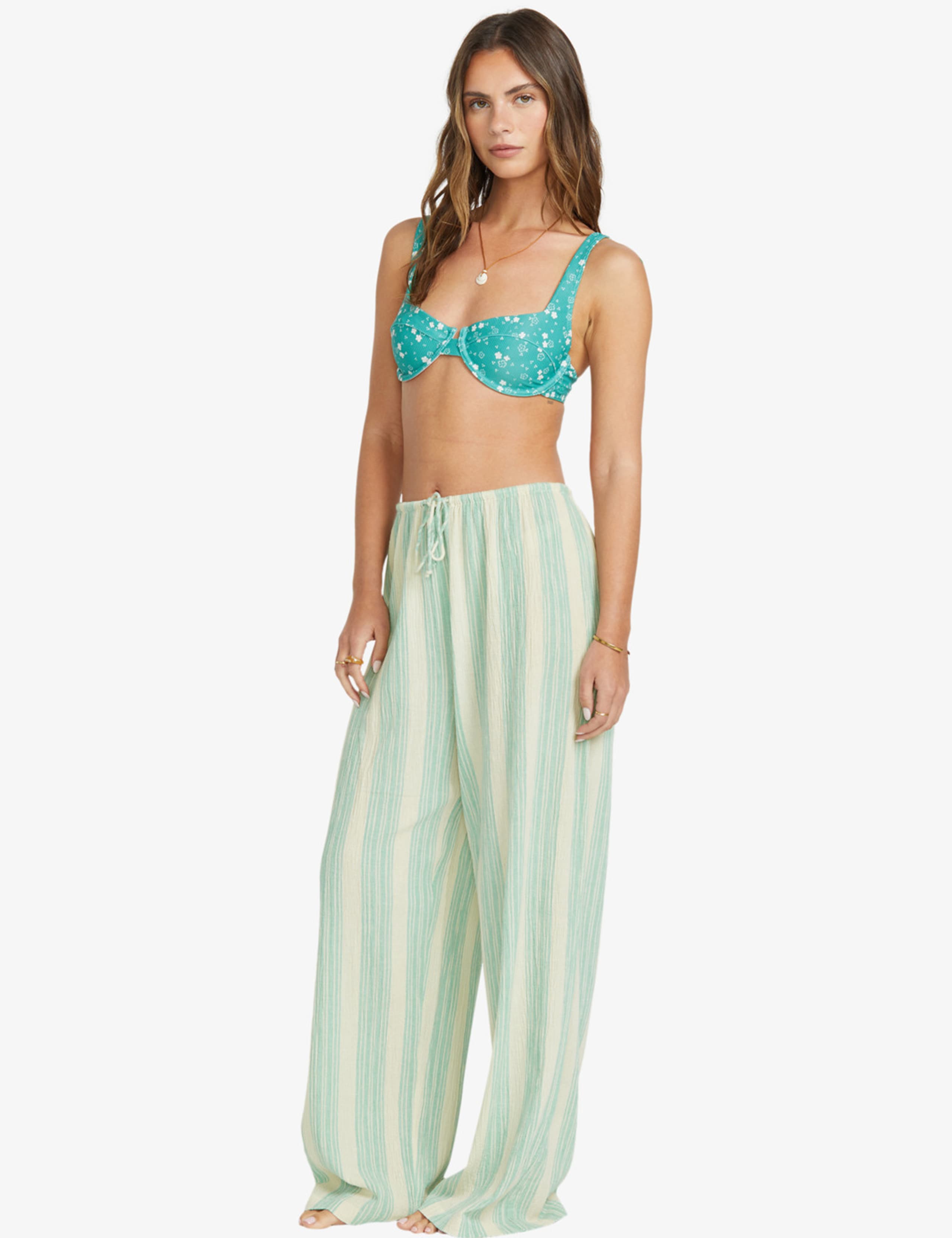 Sunny Daze Pure Cotton Striped Beach Trousers 4 of 4
