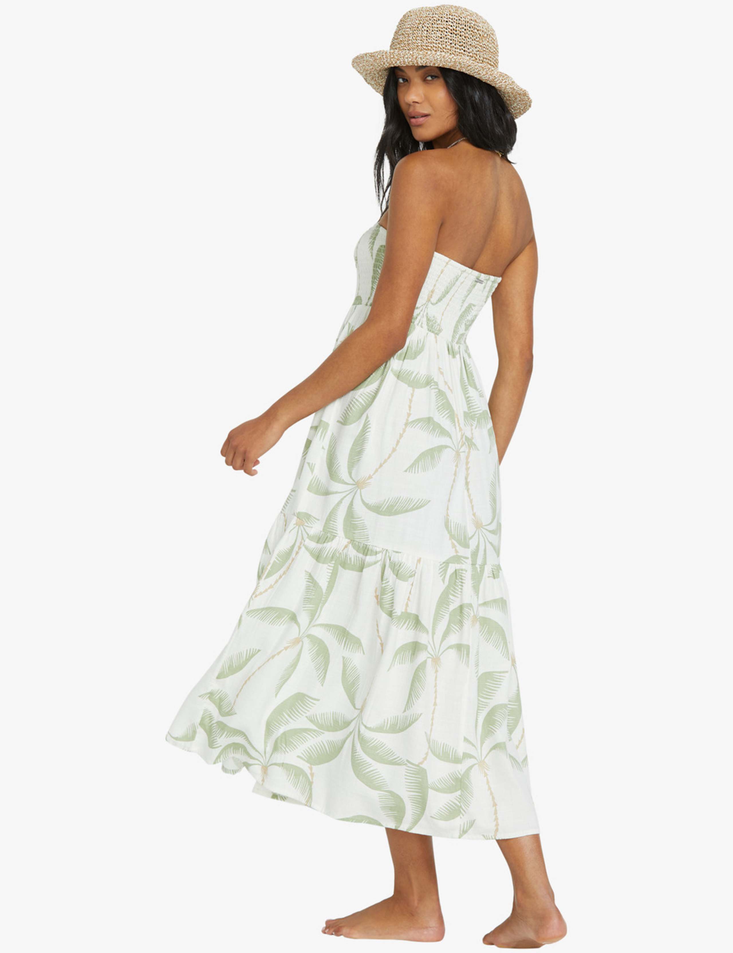Tropical Haze Cotton Rich Floral Beach Dress 2 of 5