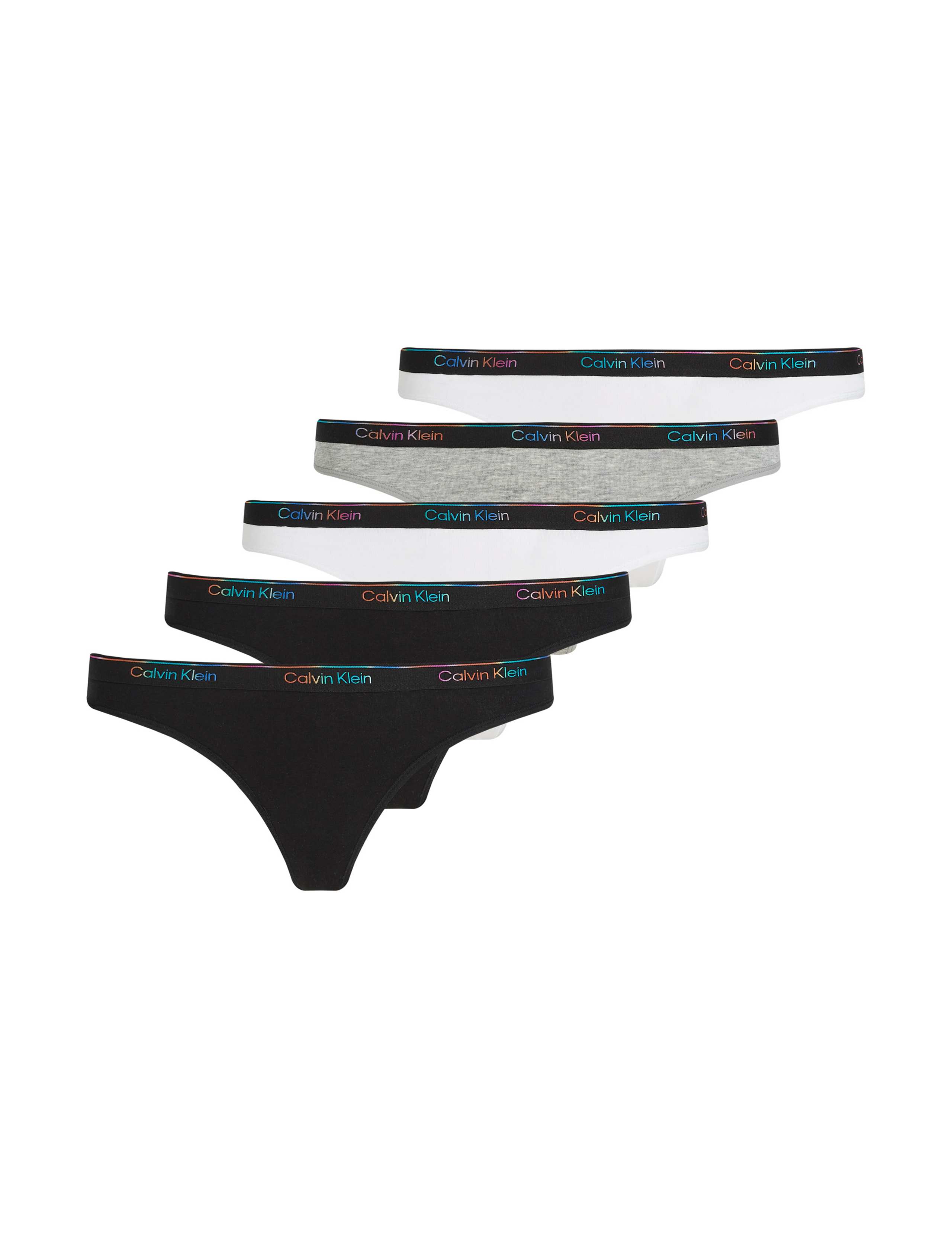 5pk Modern Logo Cotton Rich Thongs 1 of 5