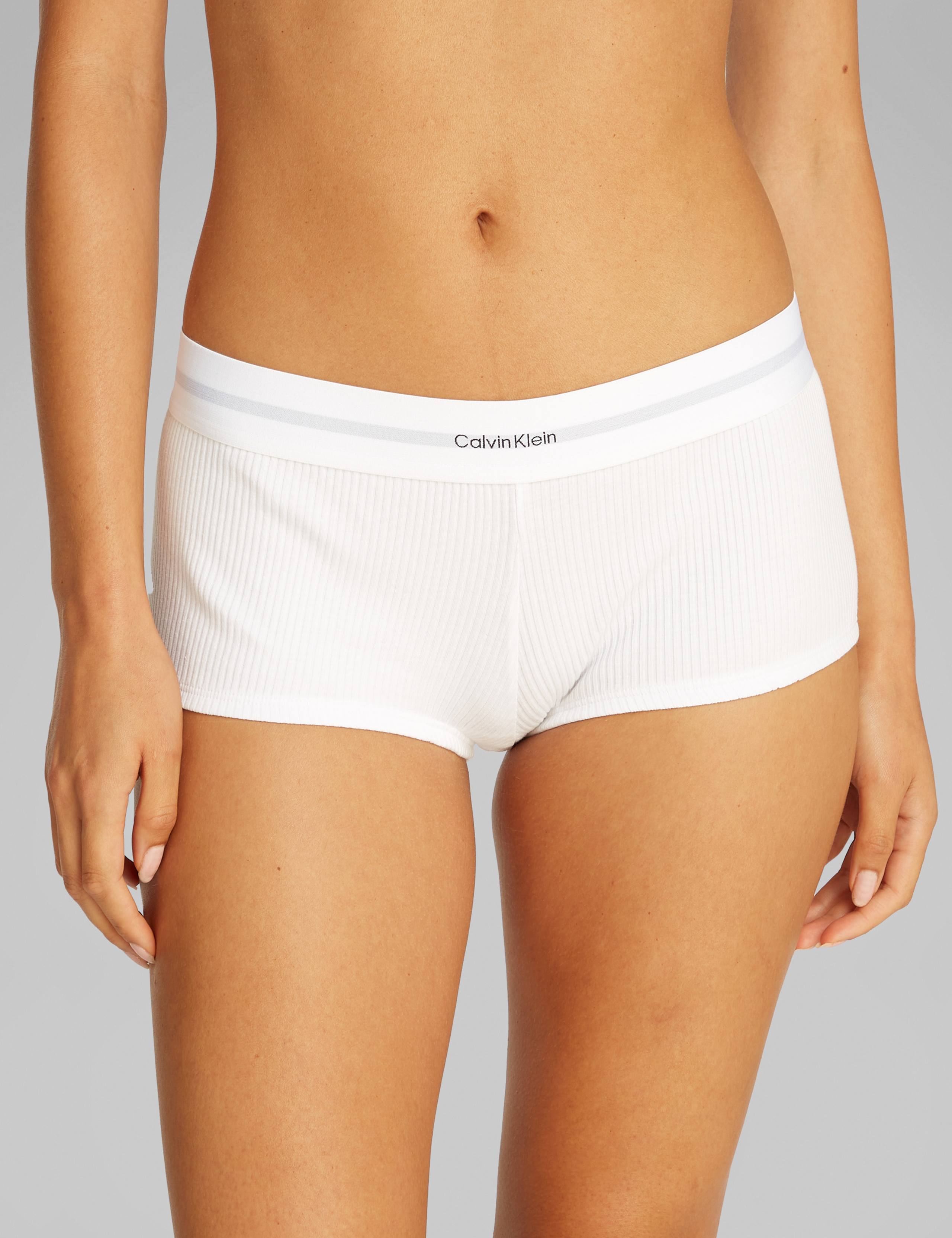 Modal Blend Ribbed High Rise Boy Shorts 3 of 5