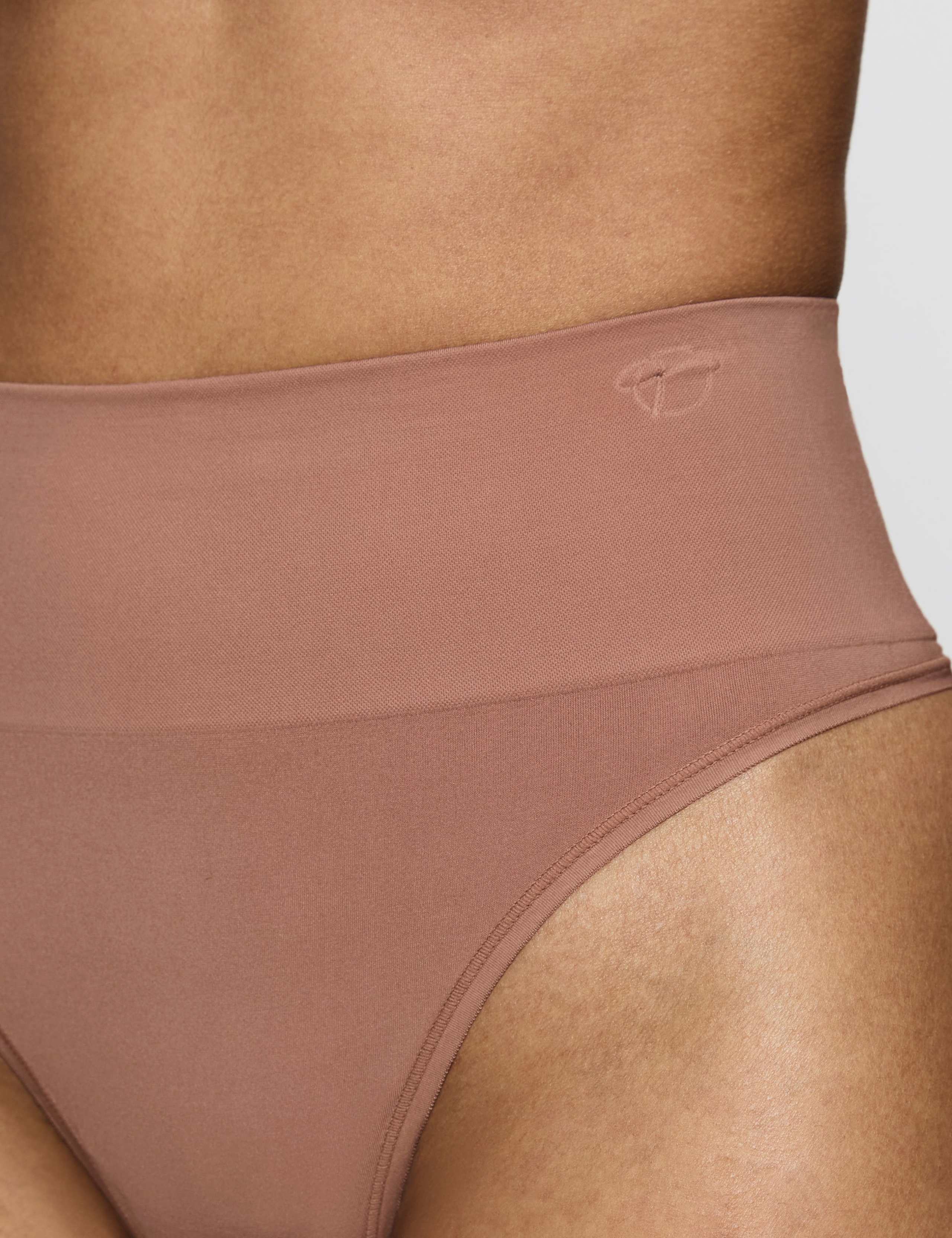 Soft Sculpt Bandeau High Rise Tummy Control Shaping Thong 5 of 5