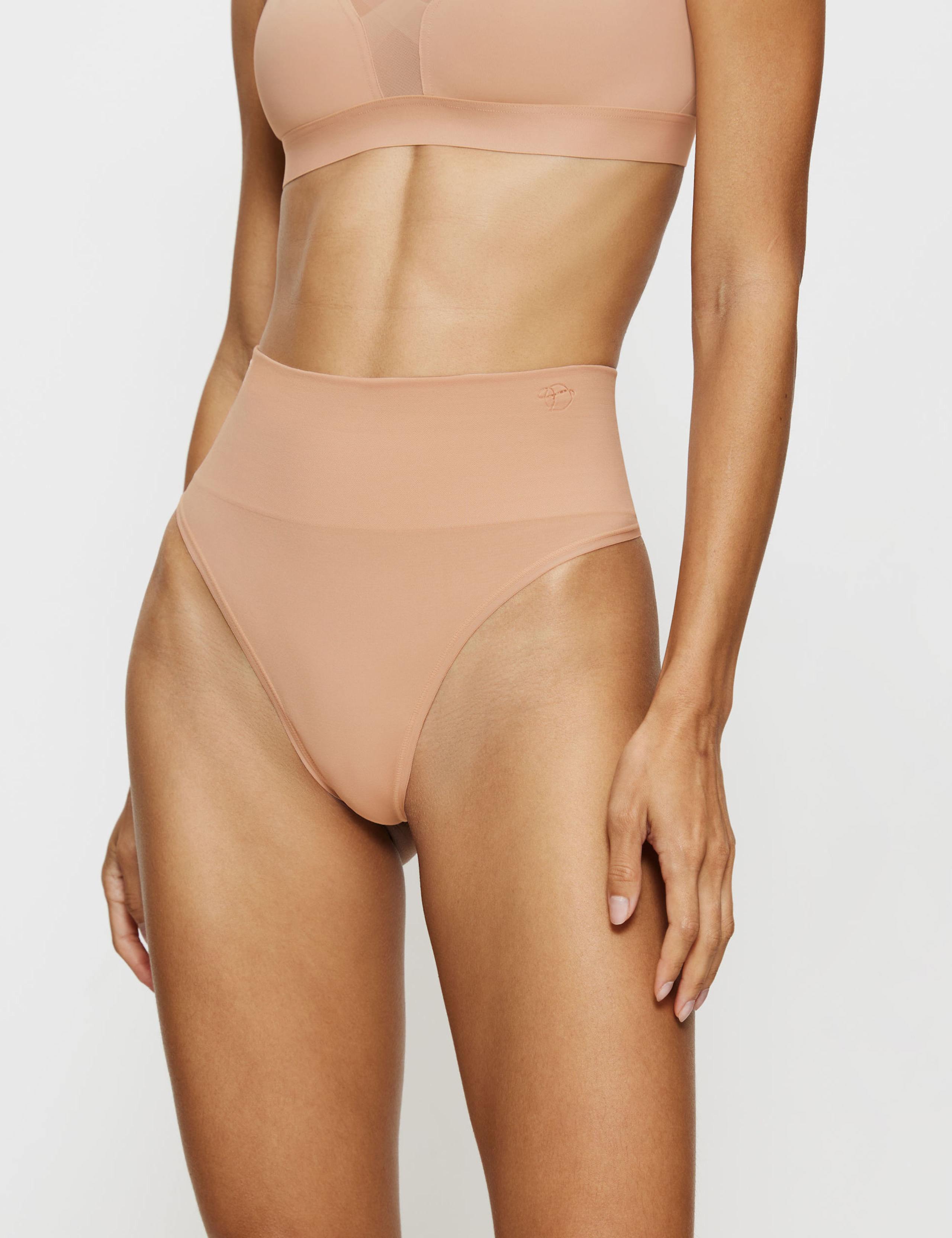 Soft Sculpt Bandeau High Rise Tummy Control Shaping Thong 3 of 5