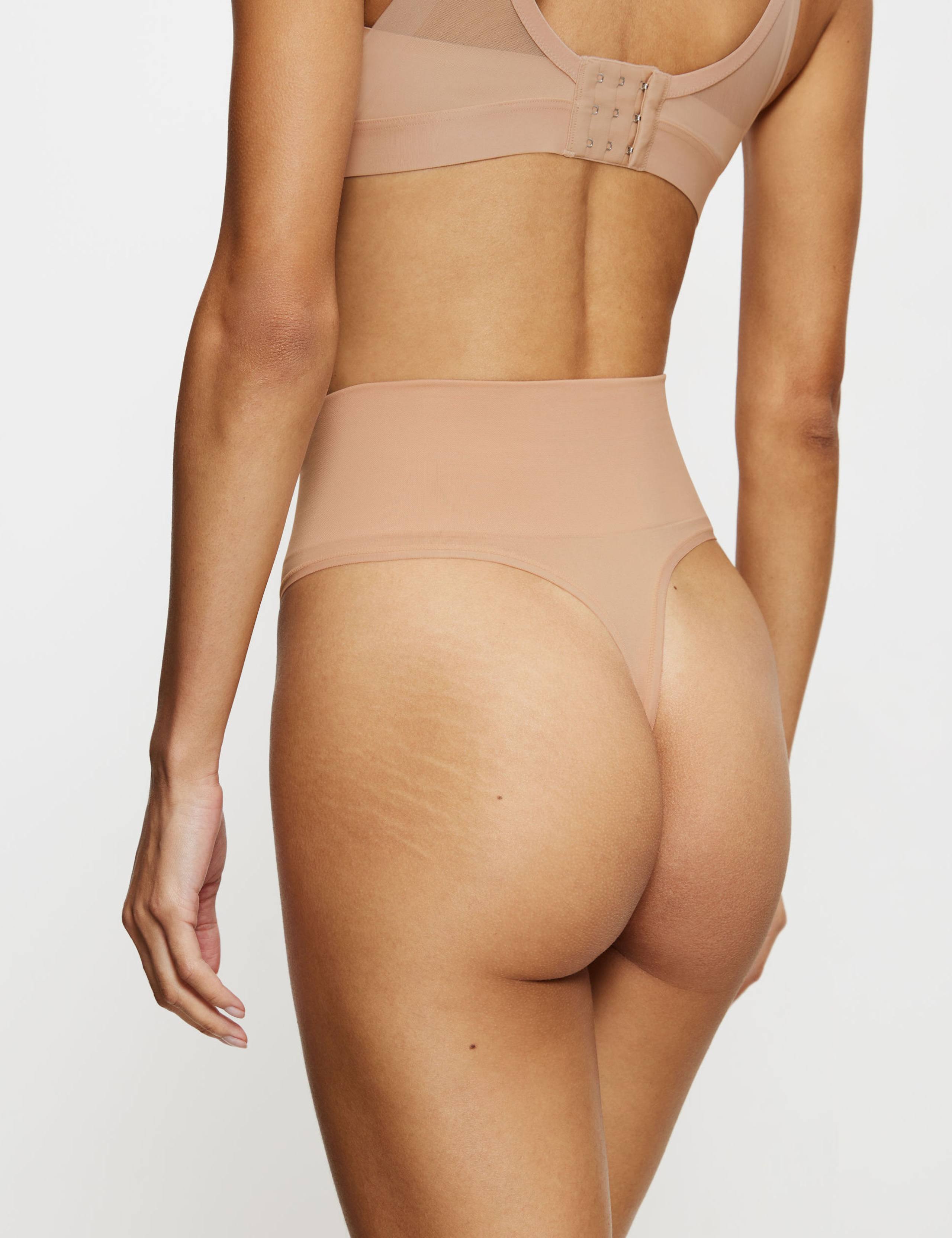 Soft Sculpt Bandeau High Rise Tummy Control Shaping Thong 4 of 5