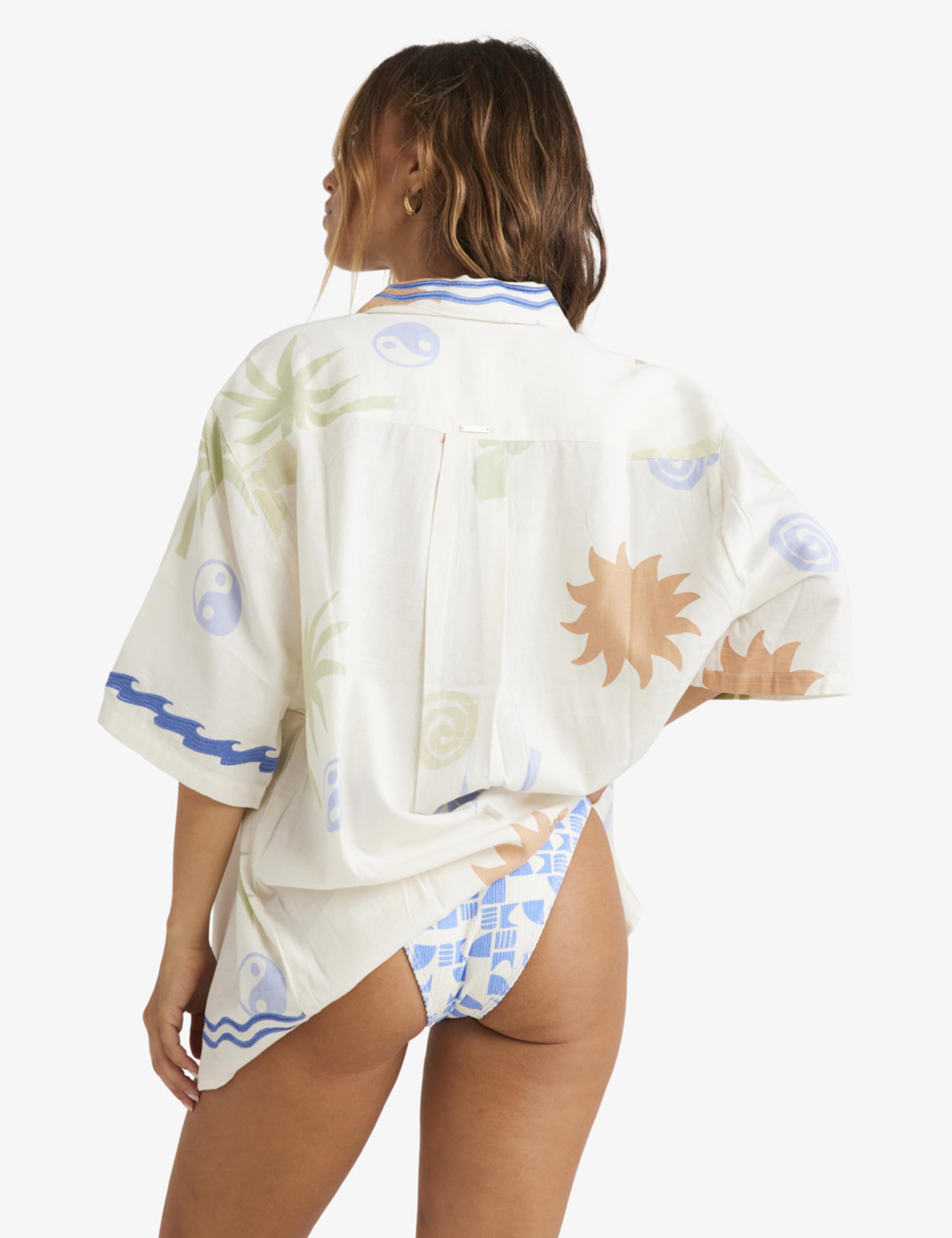 Sun Symbol Cotton Rich Printed Beach Shirt 3 of 5
