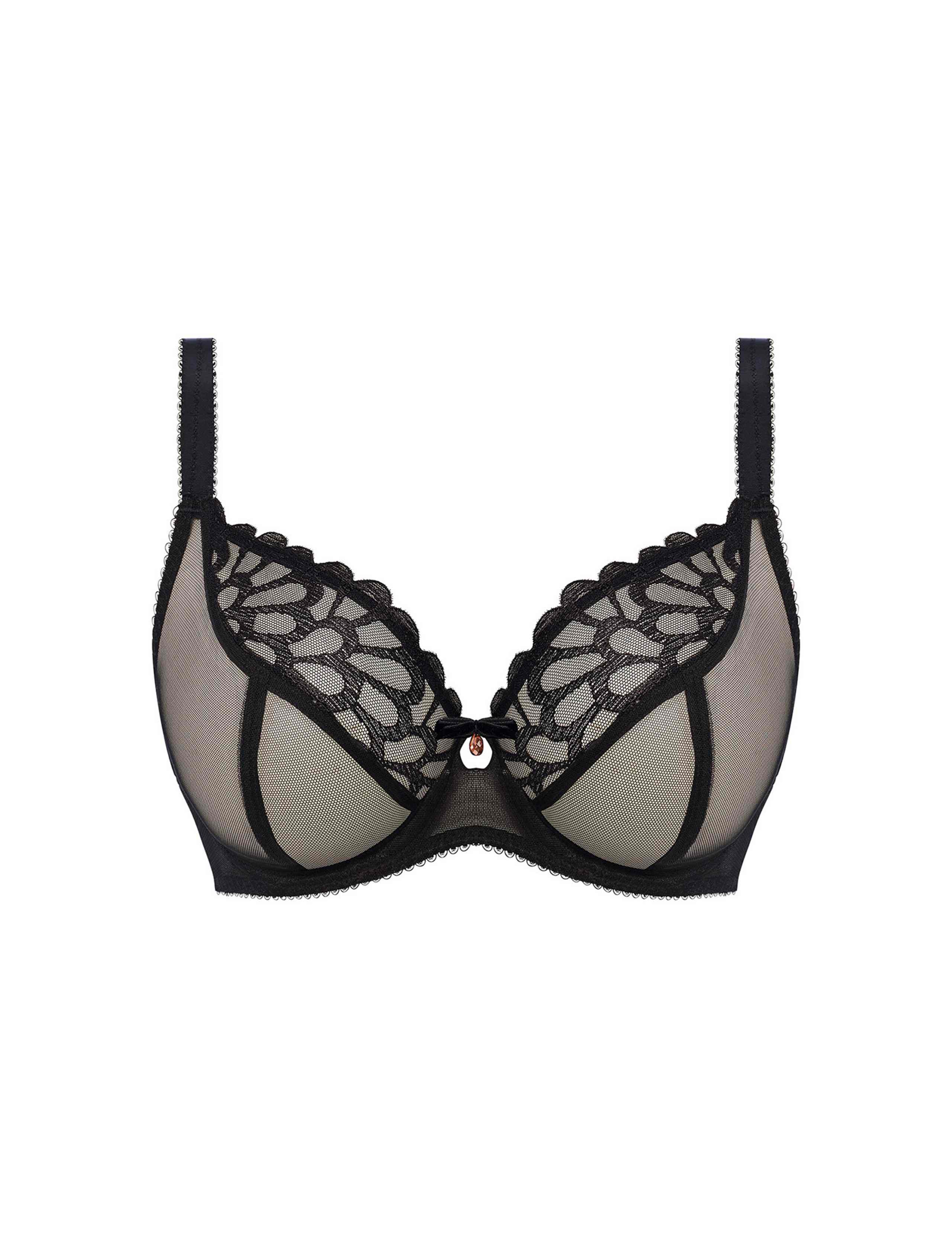 Loveland Embroidered Mesh Wired Plunge Bra 2 of 4