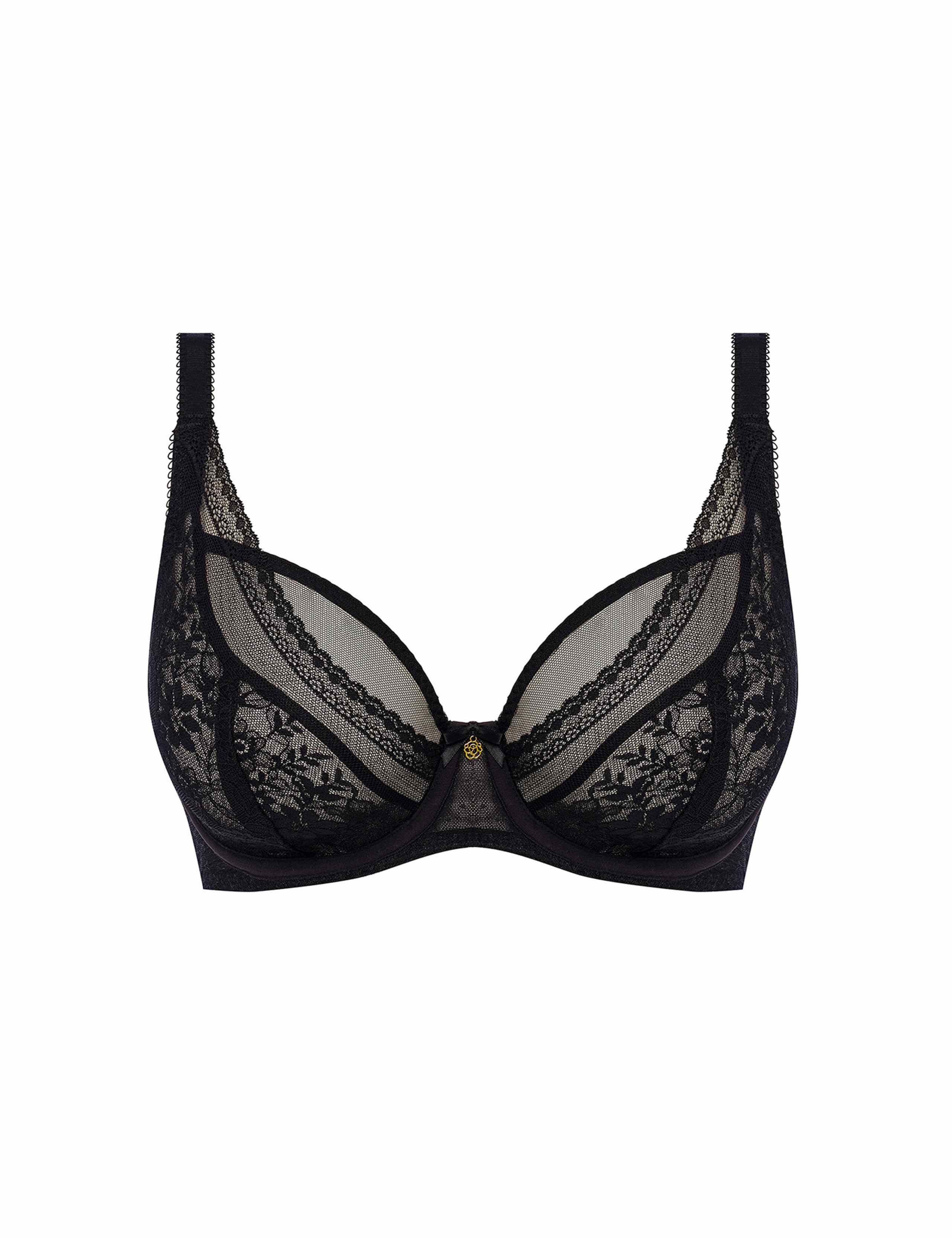 Sydnie Lace & Mesh Wired Plunge Bra (D-H) 2 of 5