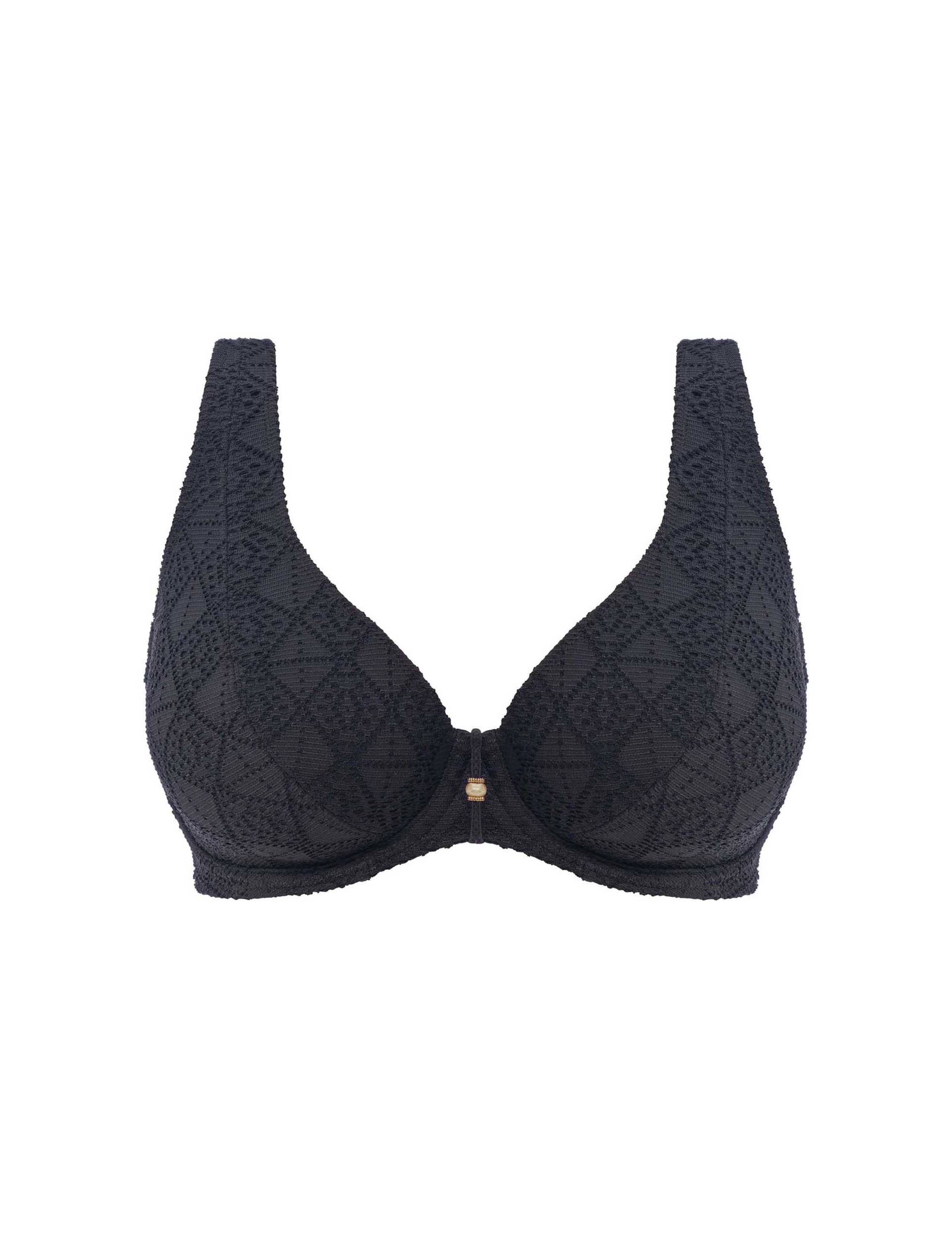 Nomad Nights Textured Wired Plunge Bikini Top 2 of 5