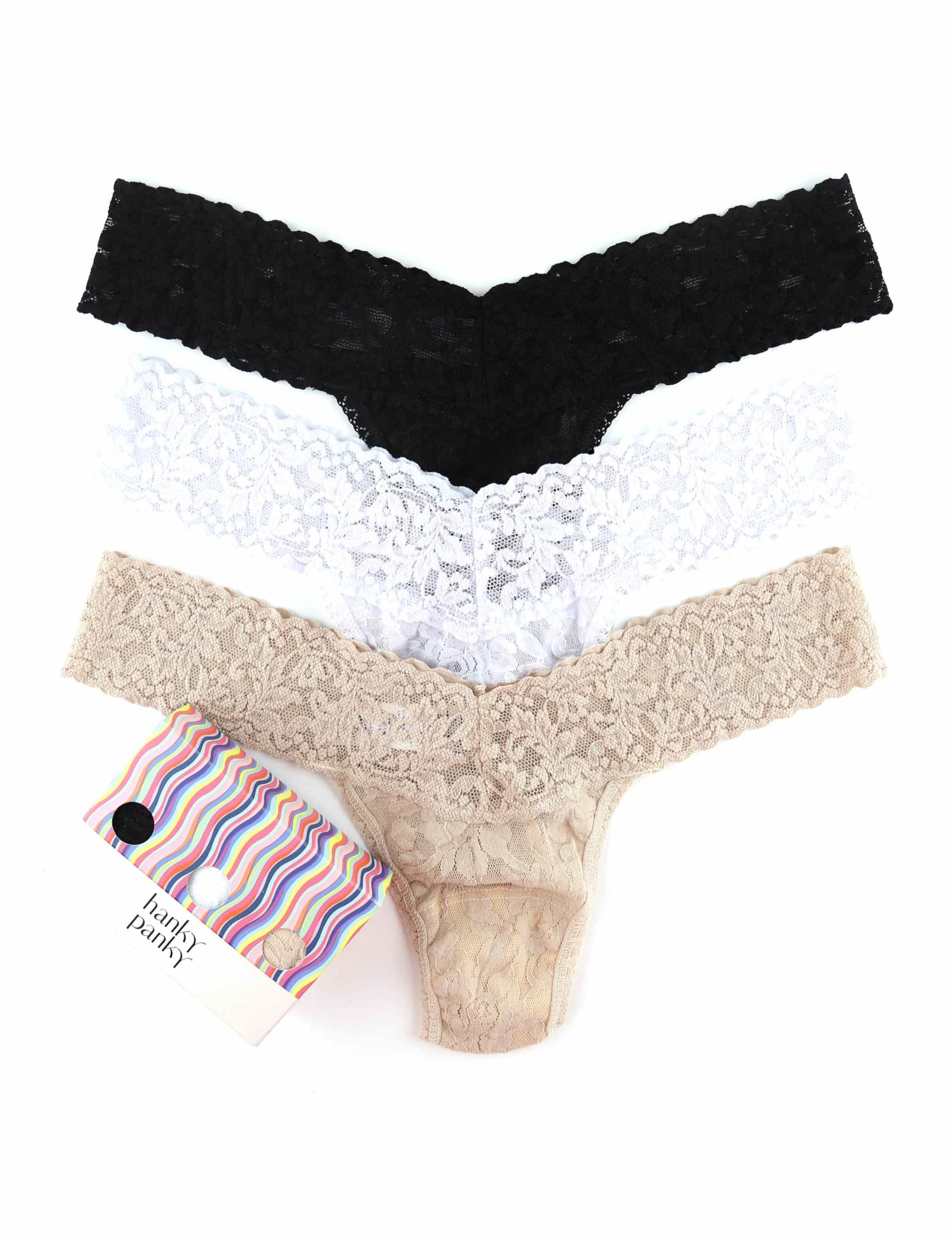 3pk Low Rise Signature Lace Thongs 3 of 3