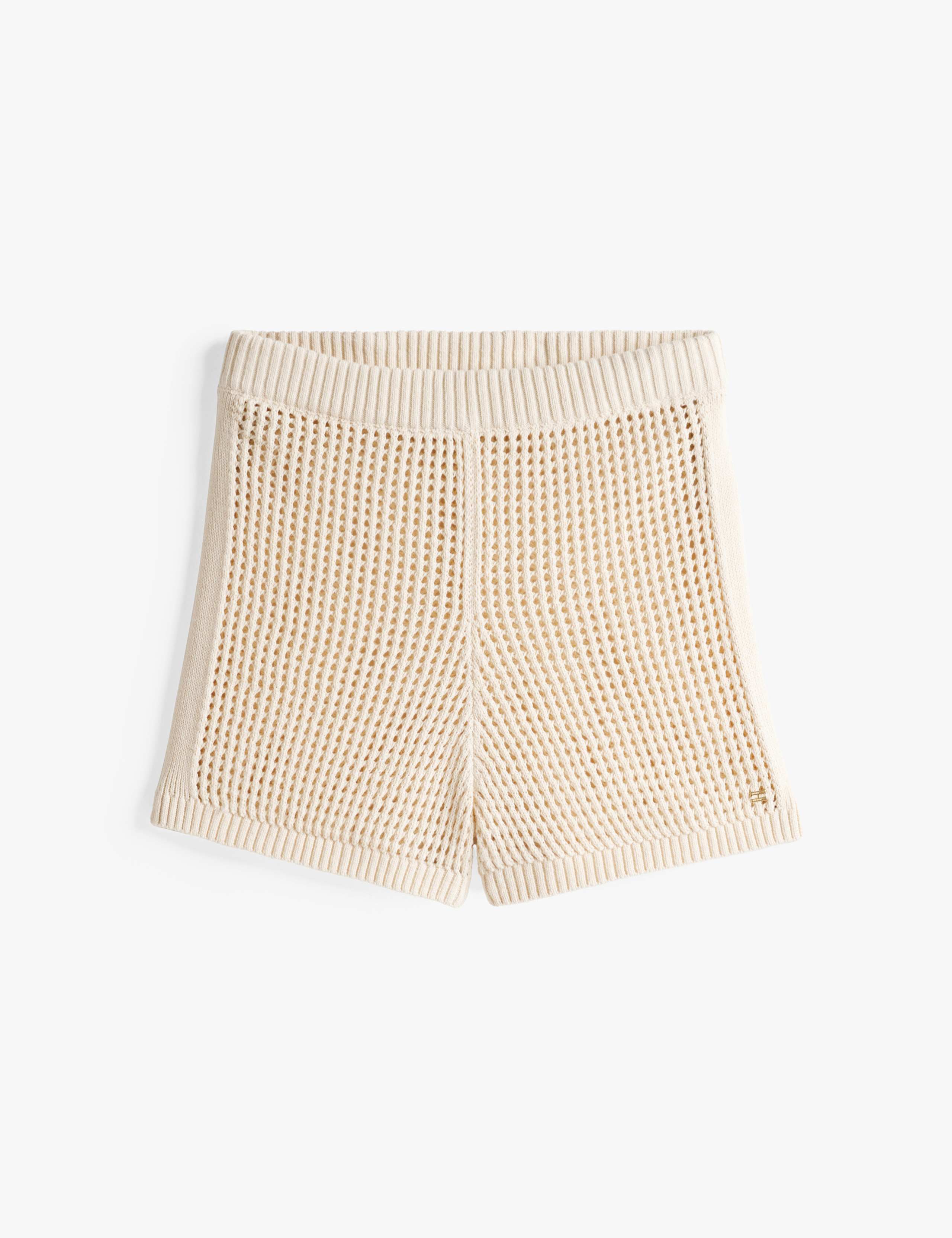 Crochet Cotton Rich Textured Beach Shorts 2 of 5