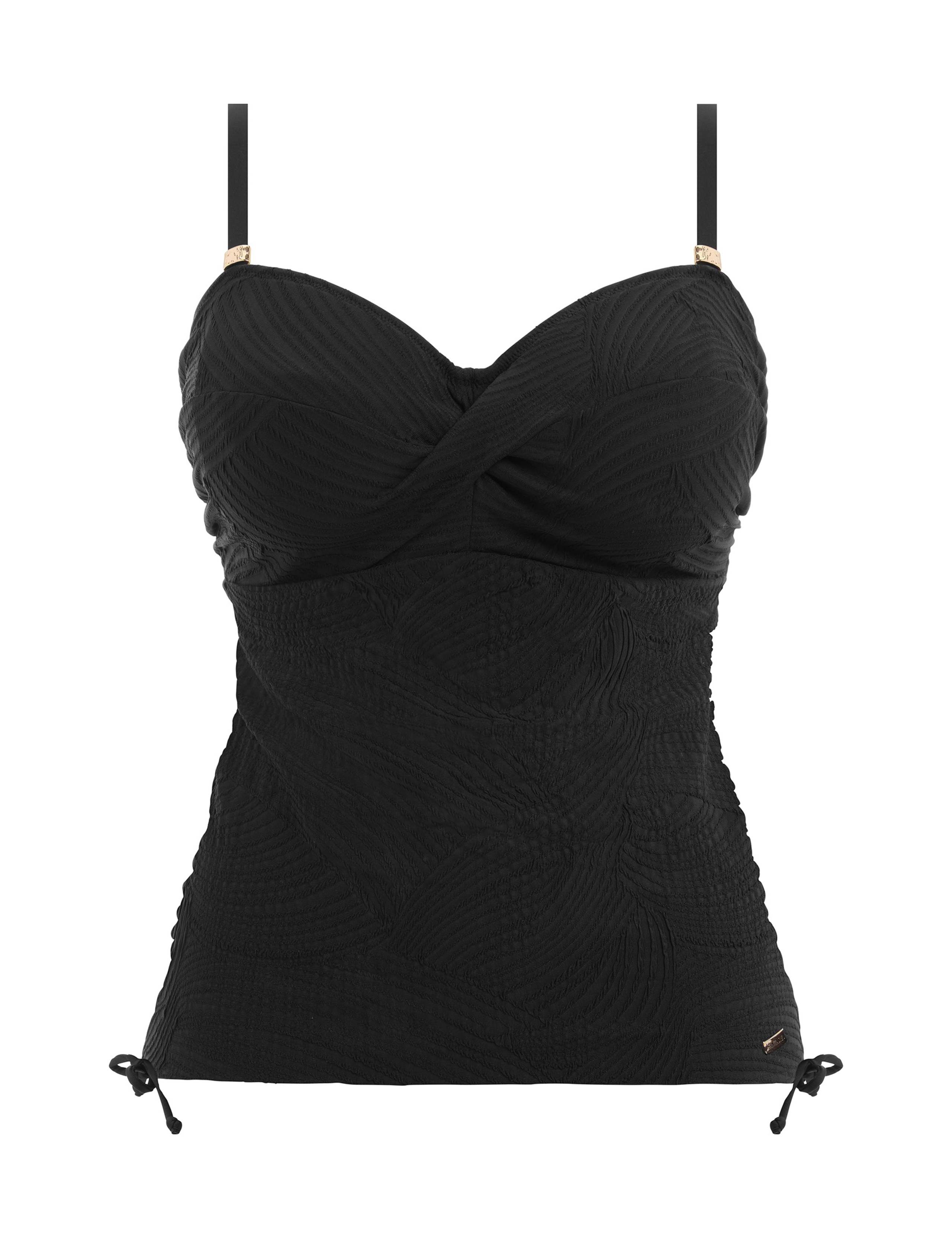 Ottawa Textured Padded Twist Front Scoop Neck Tankini Top (A-J) 2 of 6