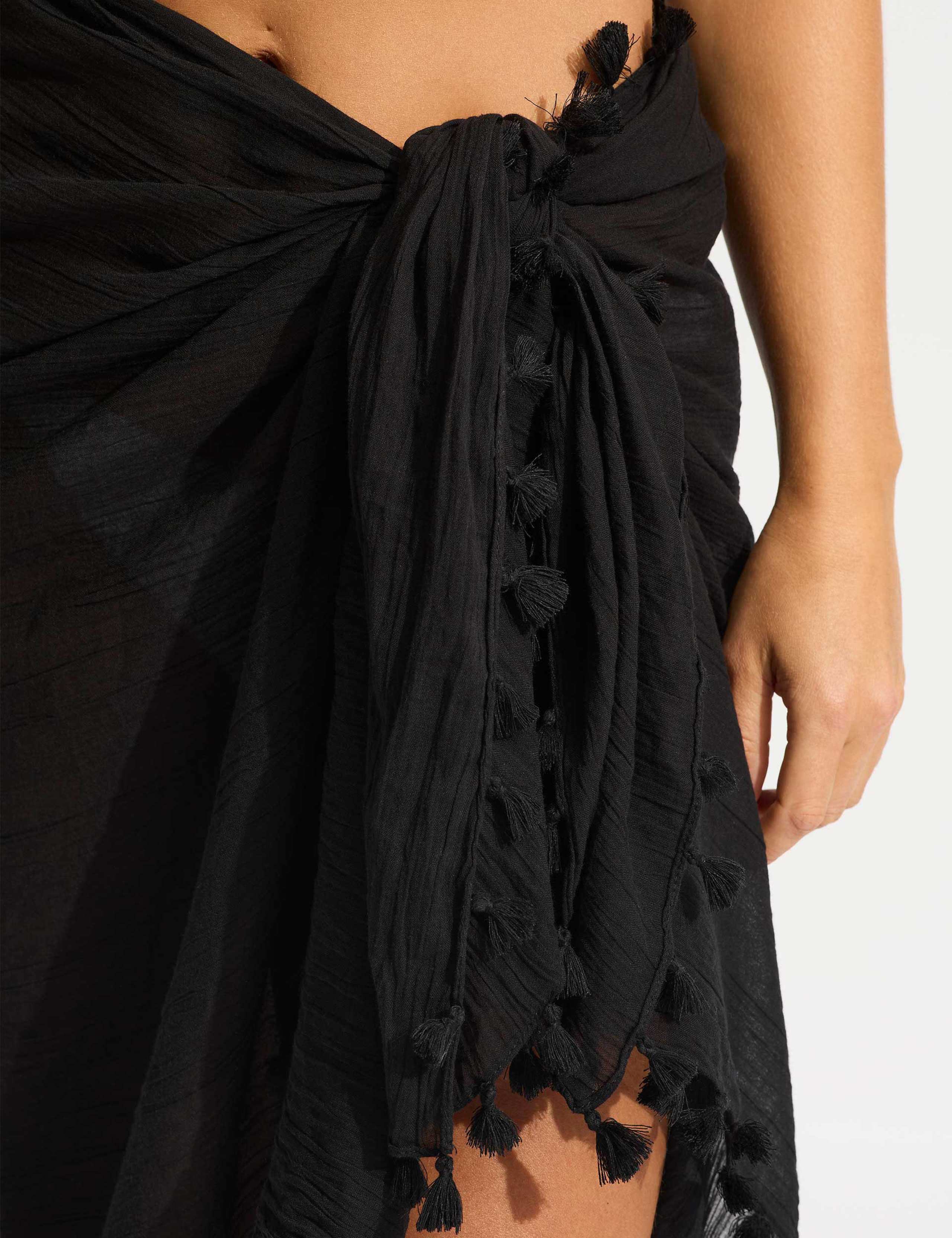 Pure Cotton Tassel Beach Cover Up Sarong 4 of 4