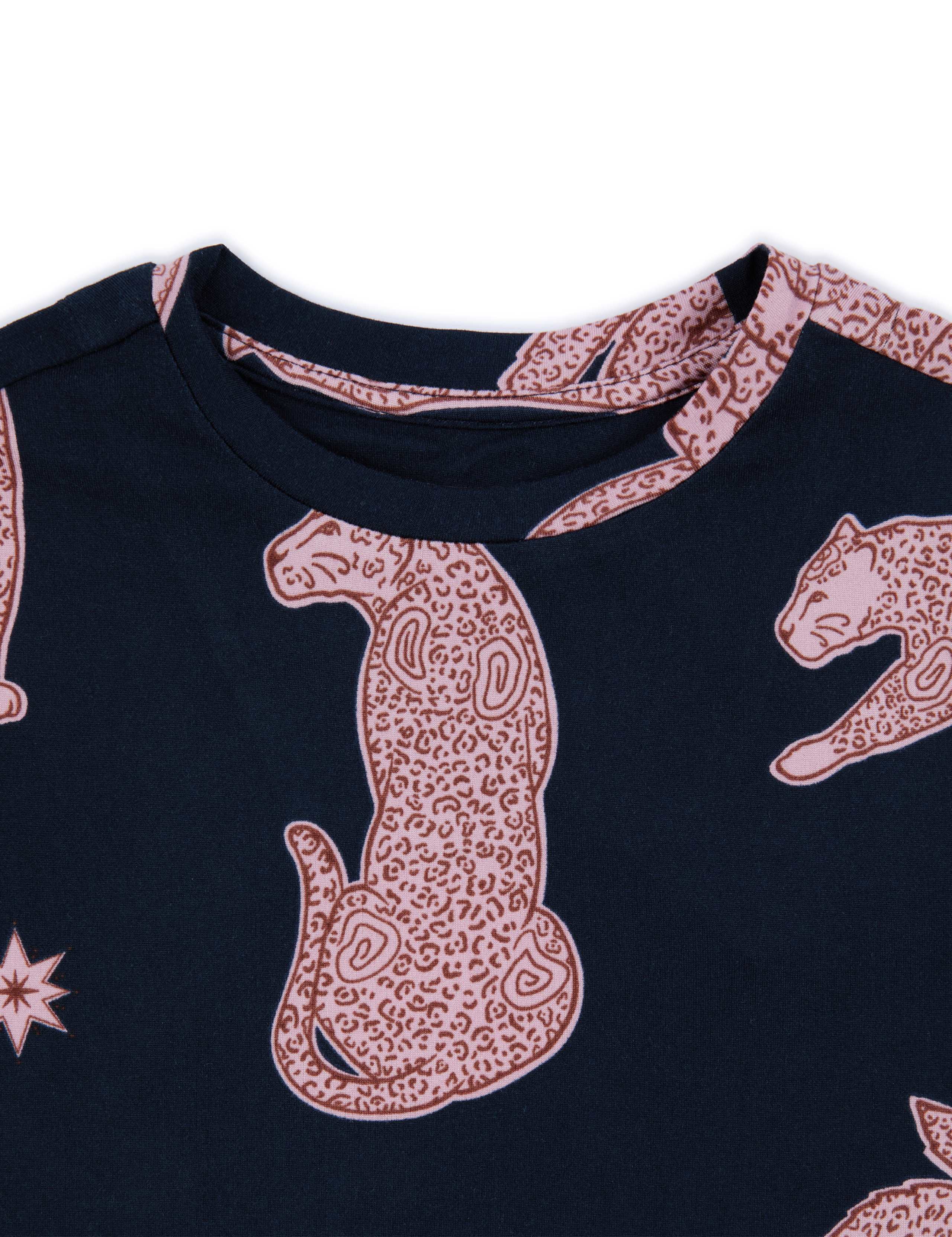 Cotton Rich Leopard Print Pyjamas (1-12 Yrs) 3 of 3