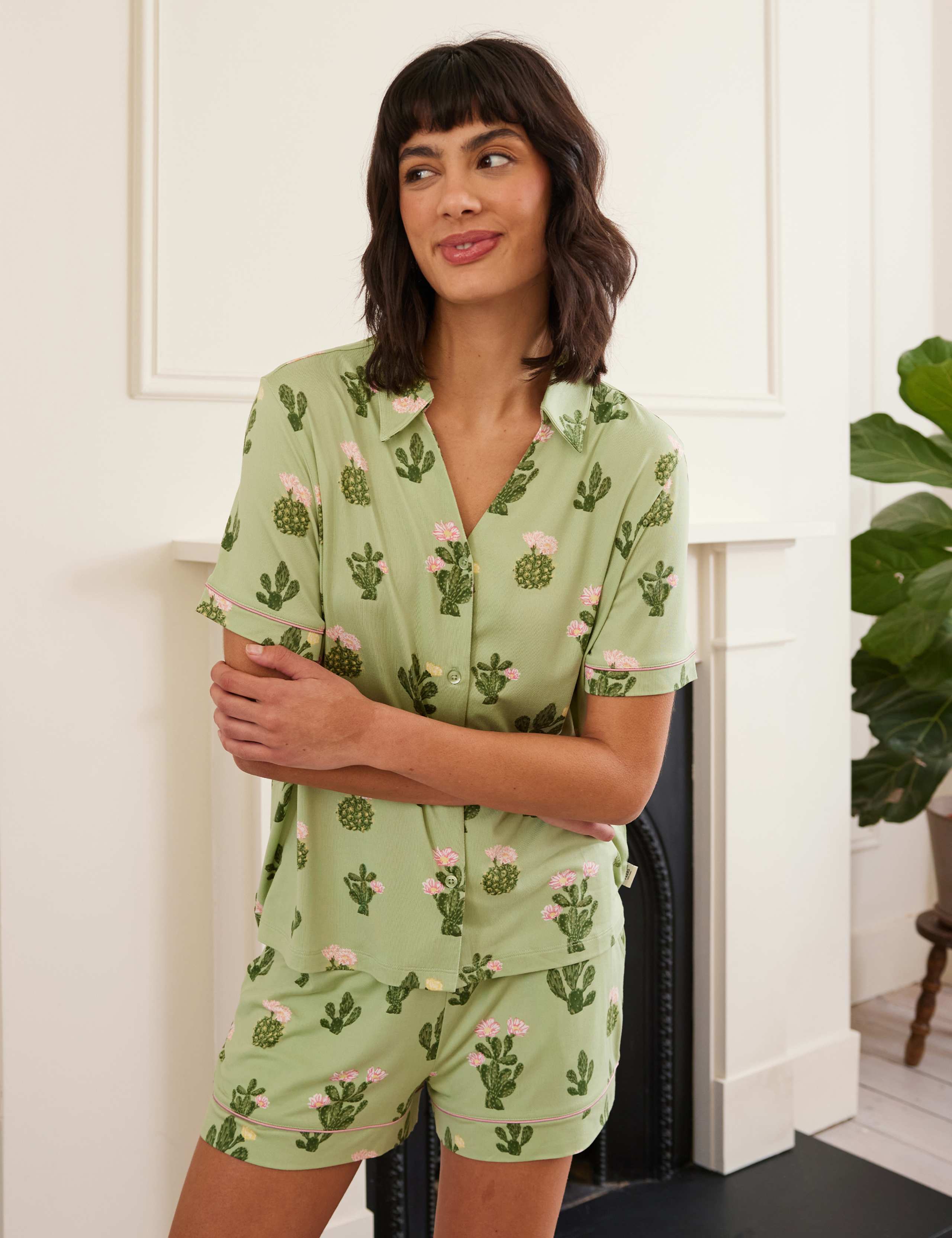 Cactus Print Shortie Set 5 of 5