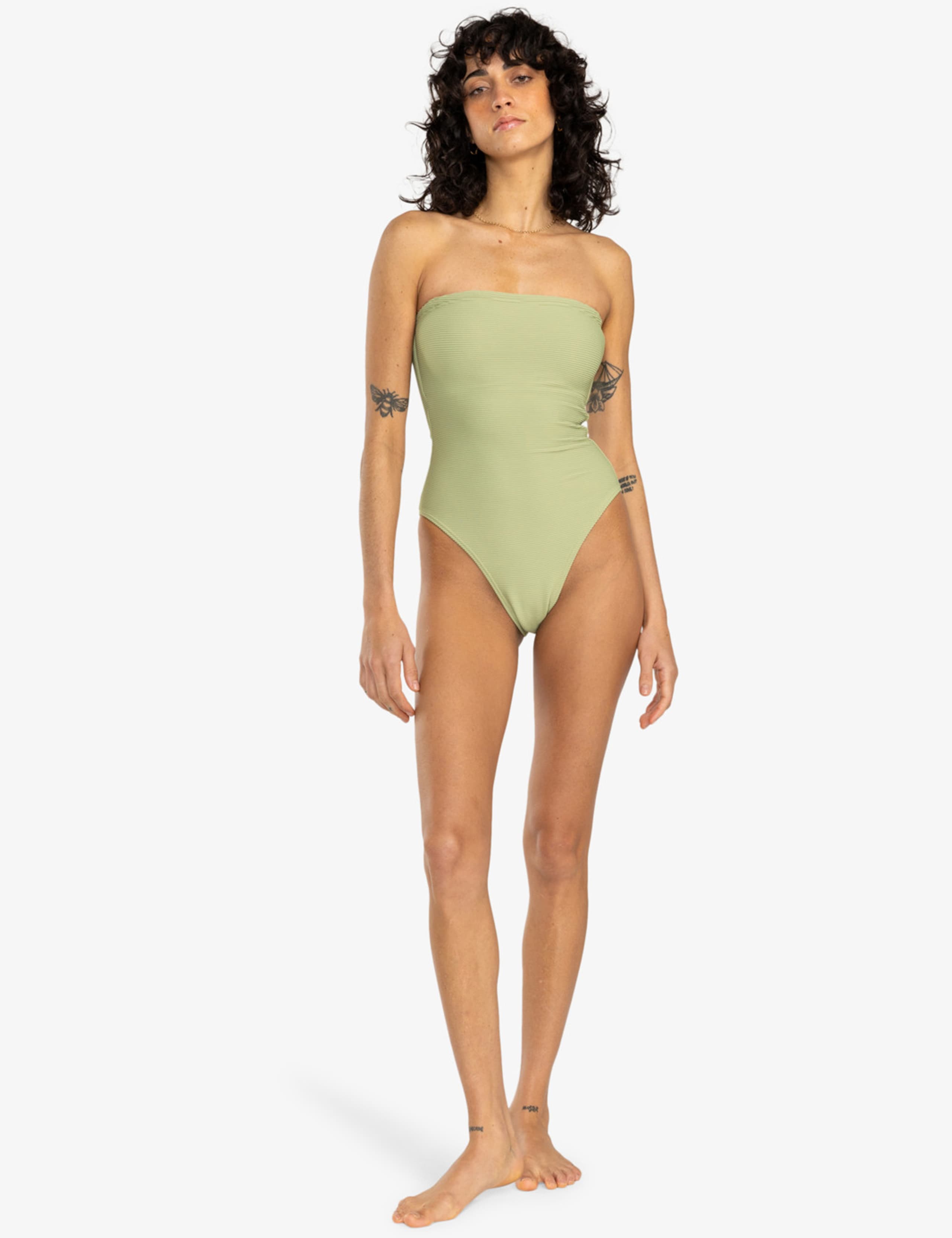Tanlines Tully Ribbed Bandeau Swimsuit 2 of 5