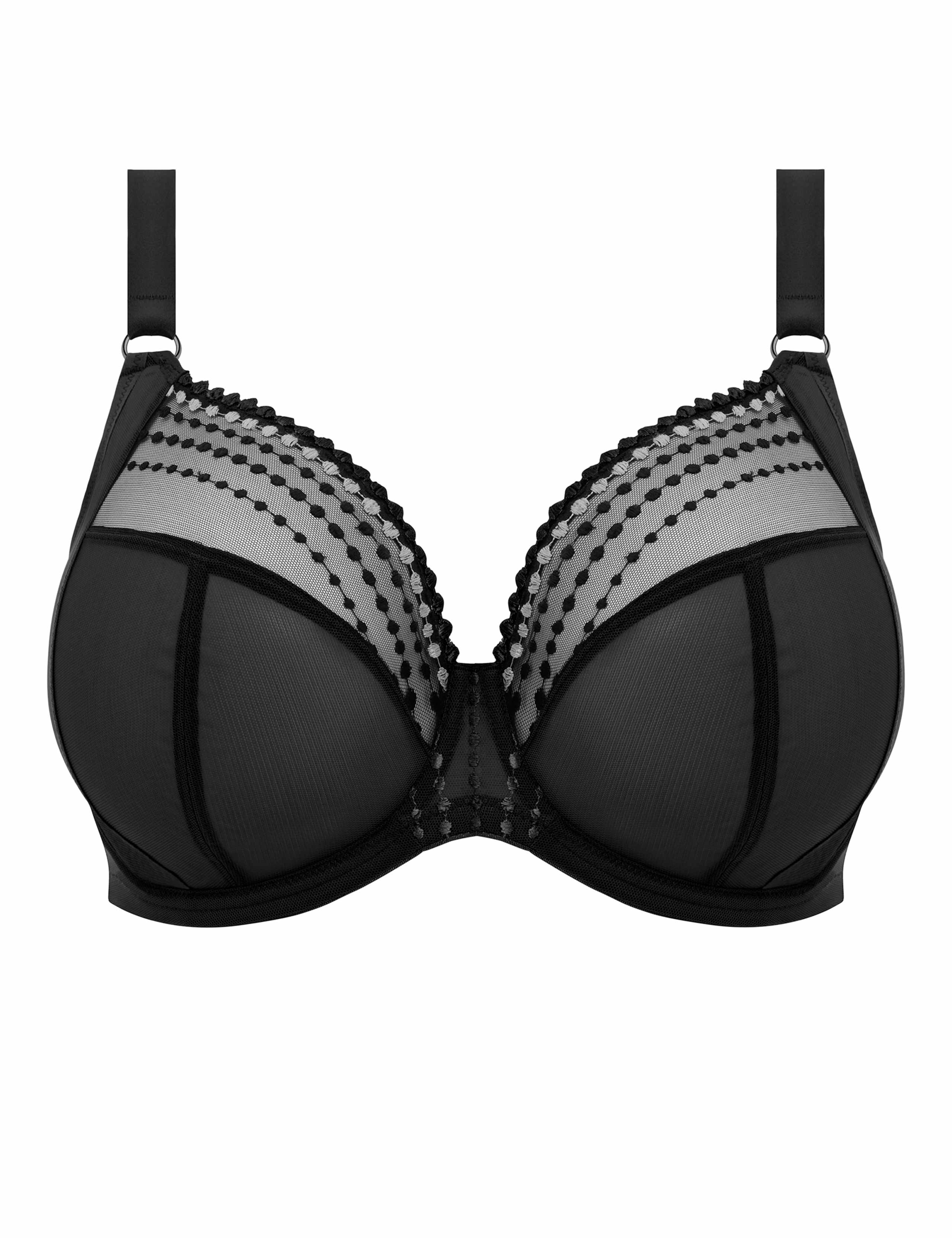 Matilda Mesh Embroidery Wired Plunge Bra DD-K 2 of 6