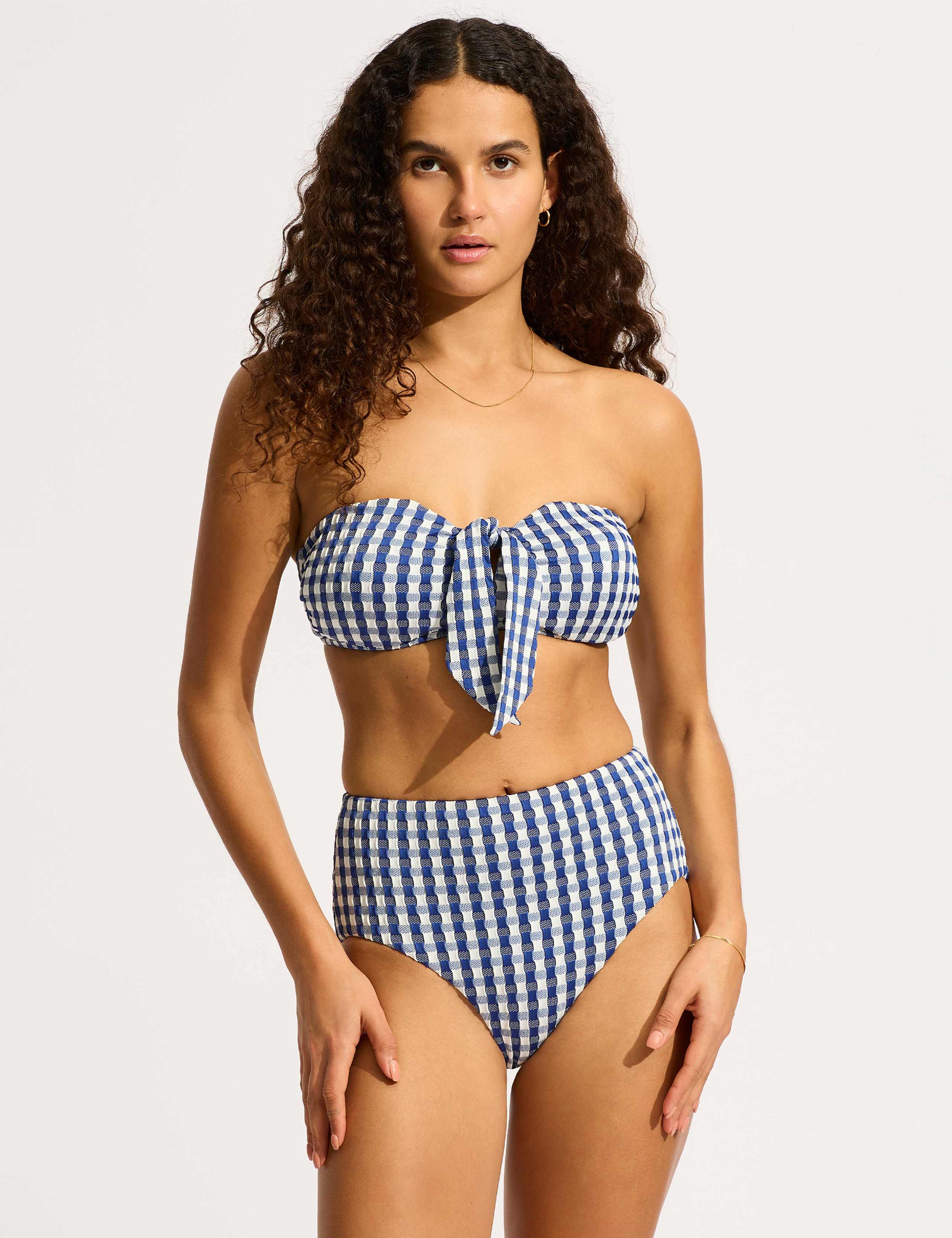 Gingham High Waisted Bikini Bottoms 4 of 6