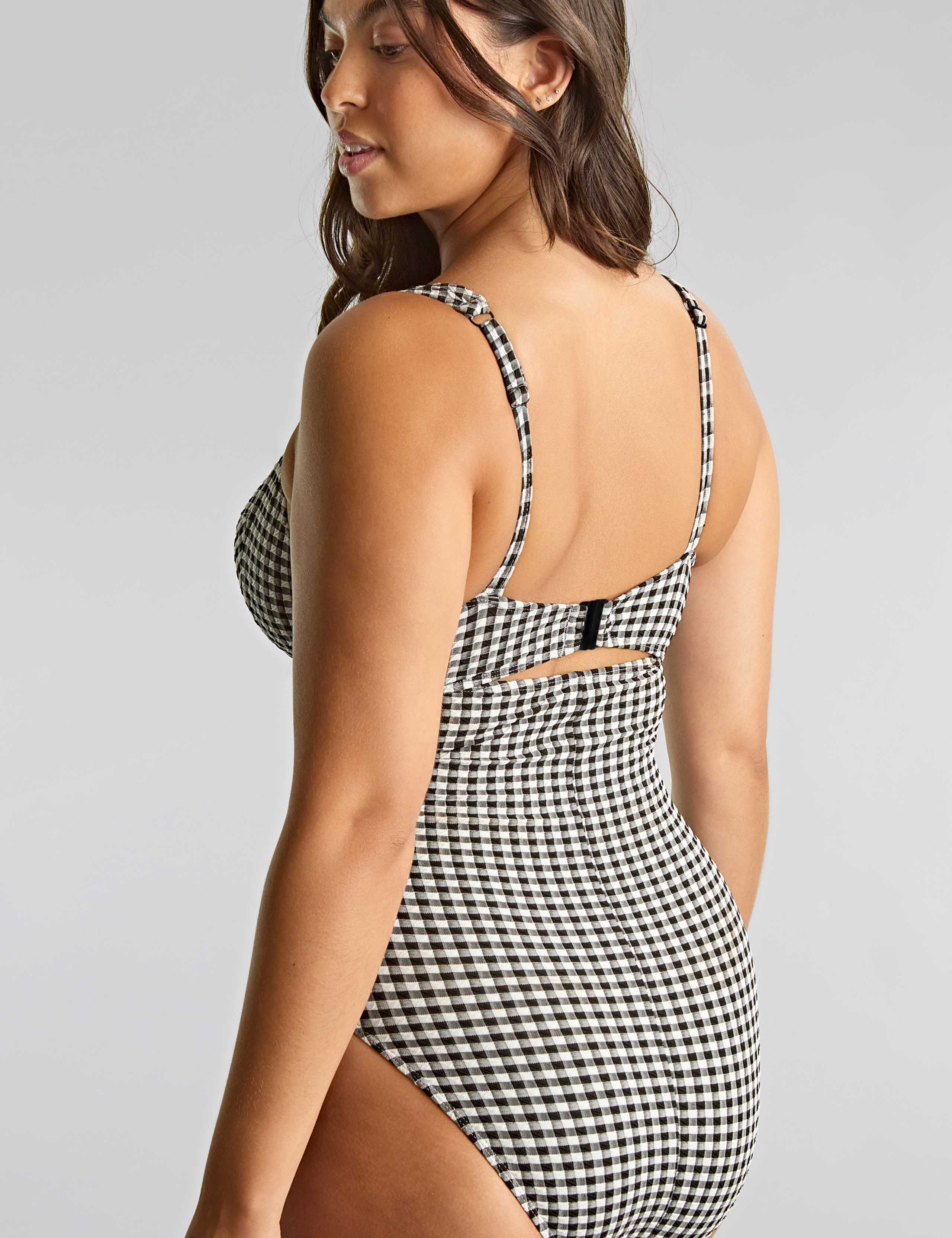 Paloma Gingham Textured Wired Swimsuit 3 of 3
