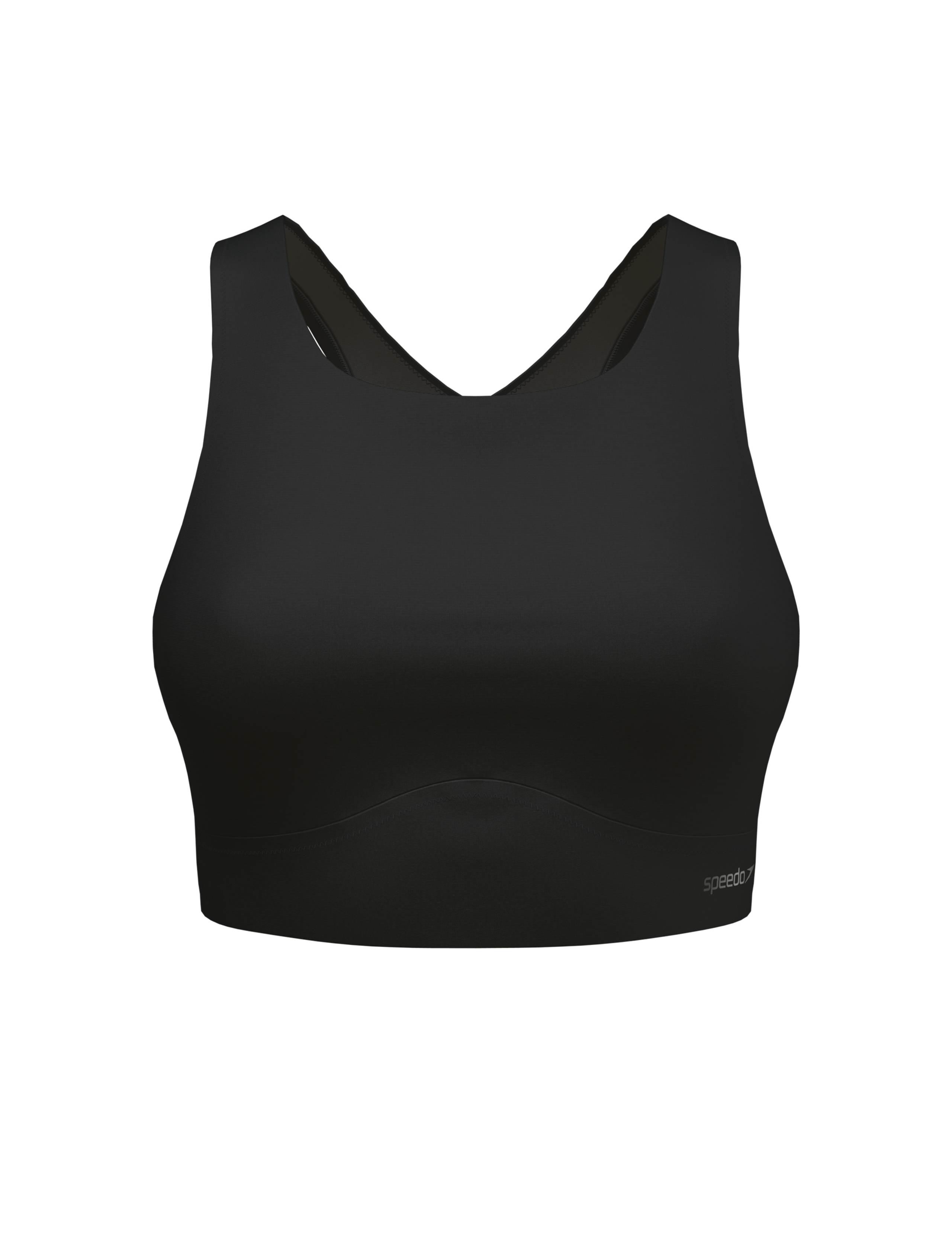 Solid High Neck Bikini Top with Mesh 2 of 8