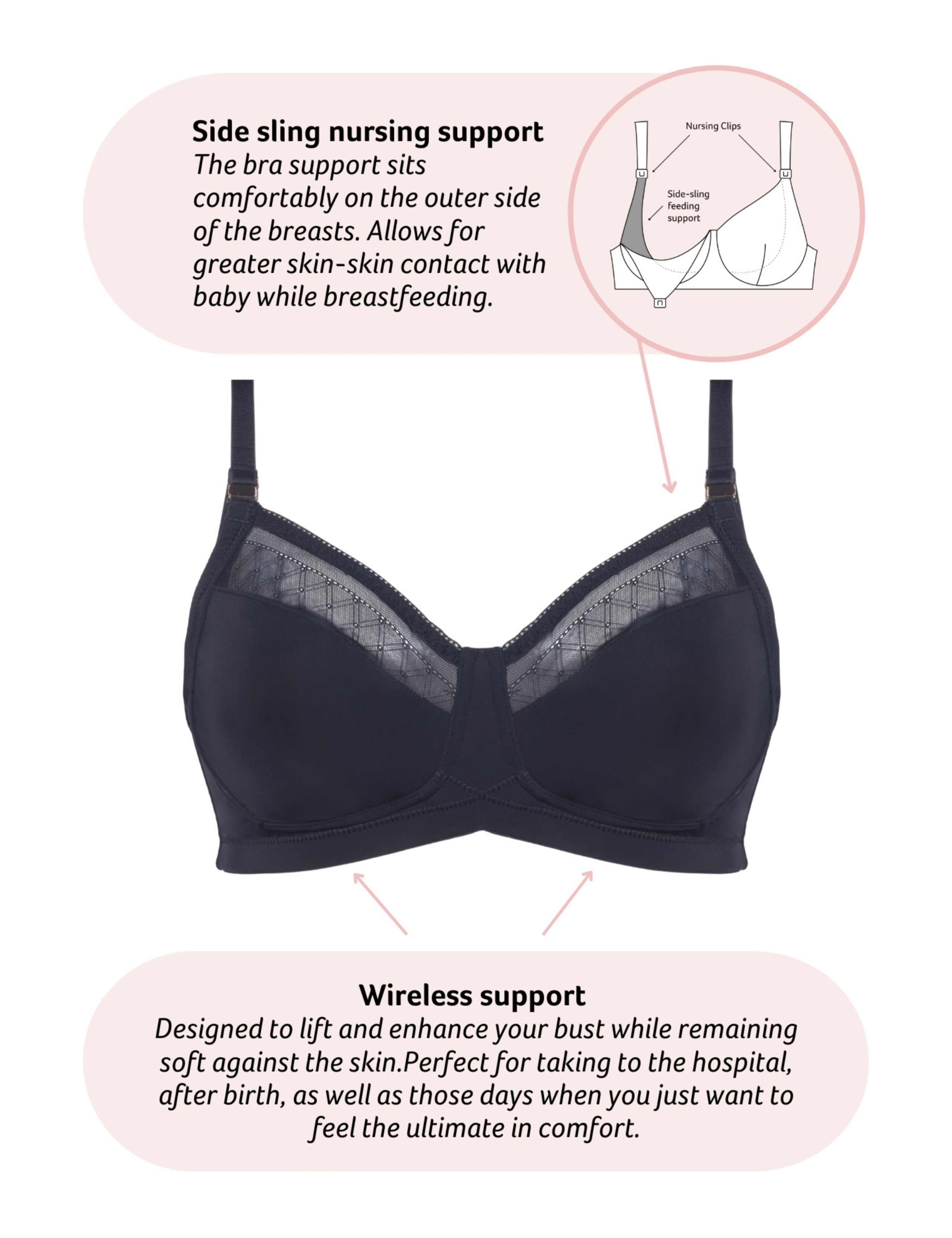 Lunar Eclipse Non Wired Nursing Bra D-H 8 of 9