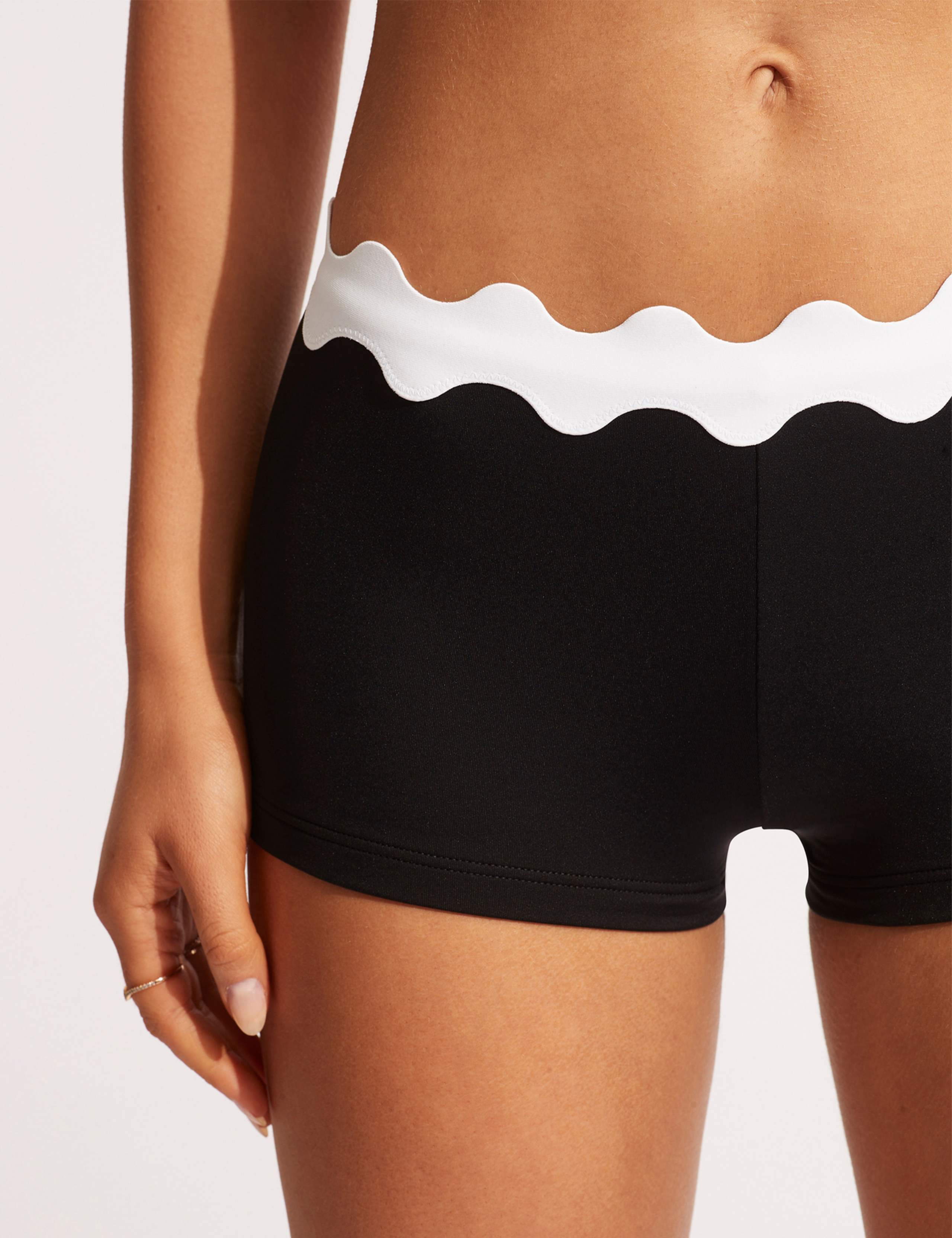 Gia Ric Rac Monochrome Boyleg Bikini Bottoms 2 of 5