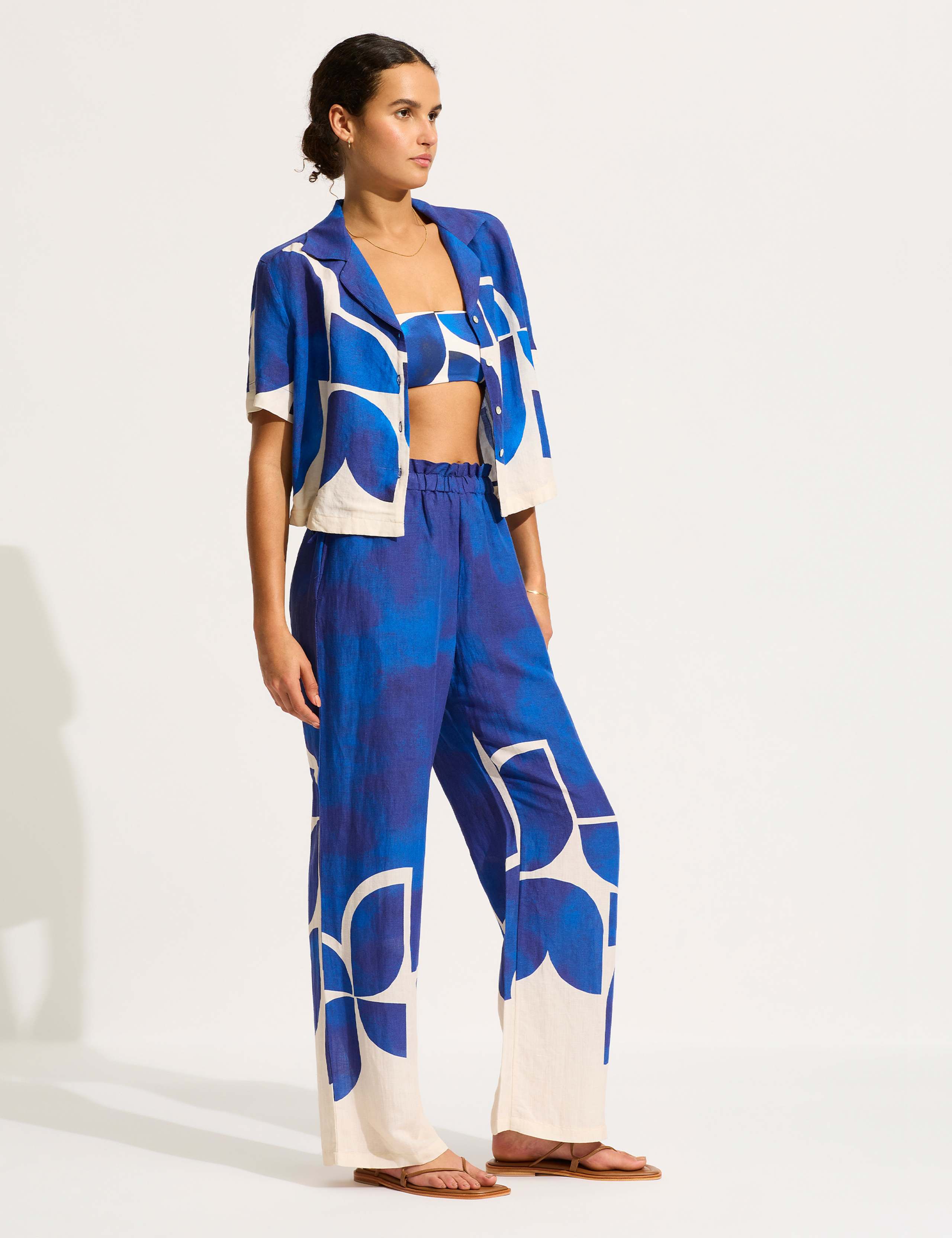 Linen Rich Sunray Drawstring Trousers 3 of 5
