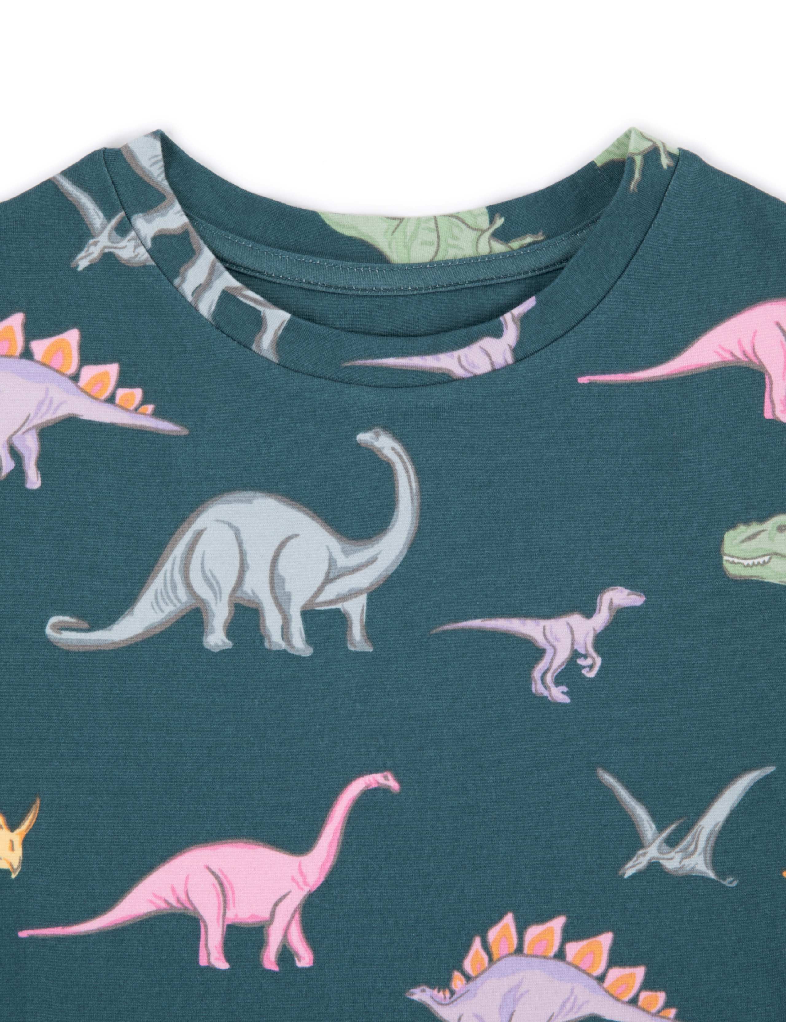 Jersey Dinosaur Print Pyjamas (1-12 Yrs) 3 of 3
