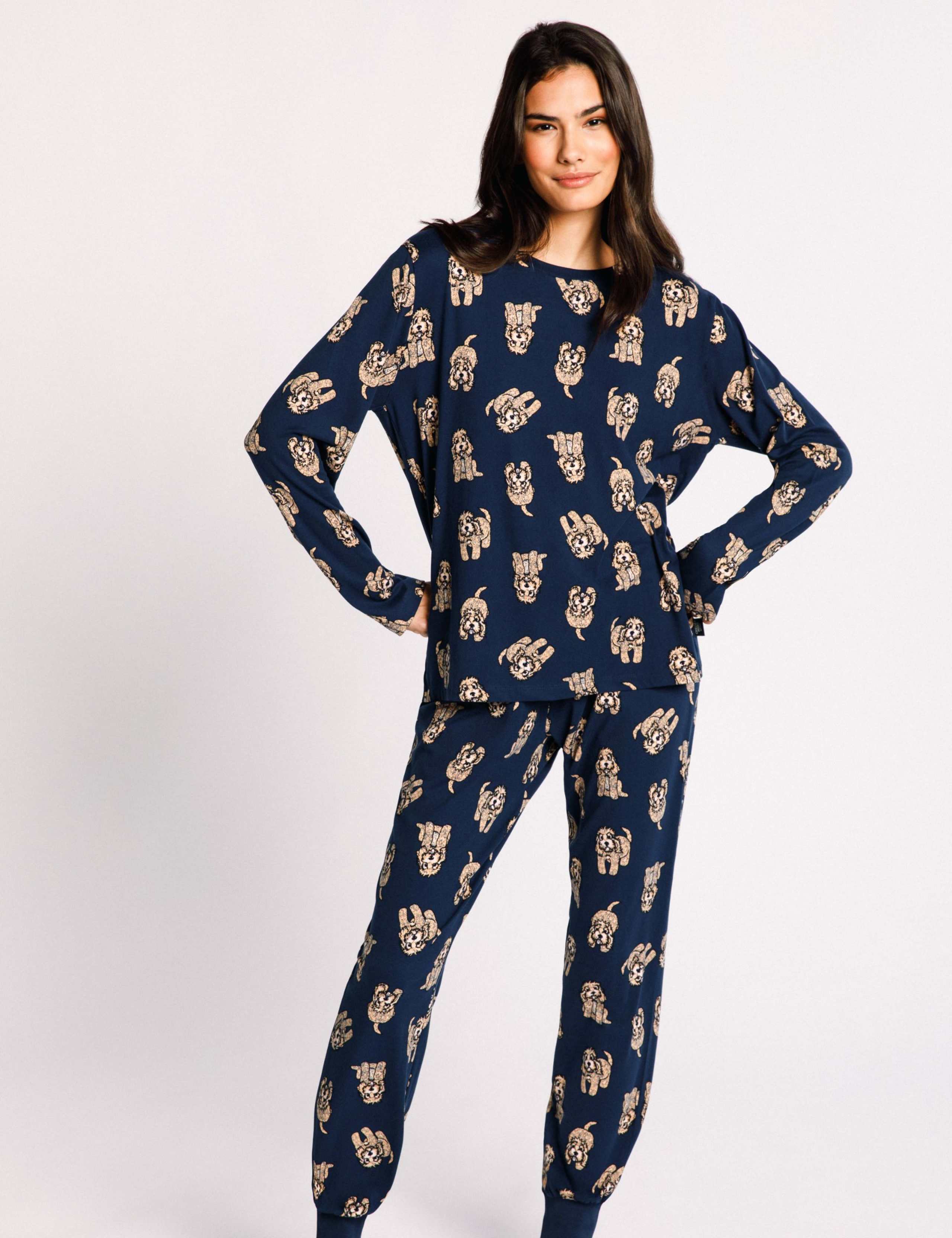 Maternity Cockapoo Snooze Print Crew Neck Long Pyjama Set 2 of 5