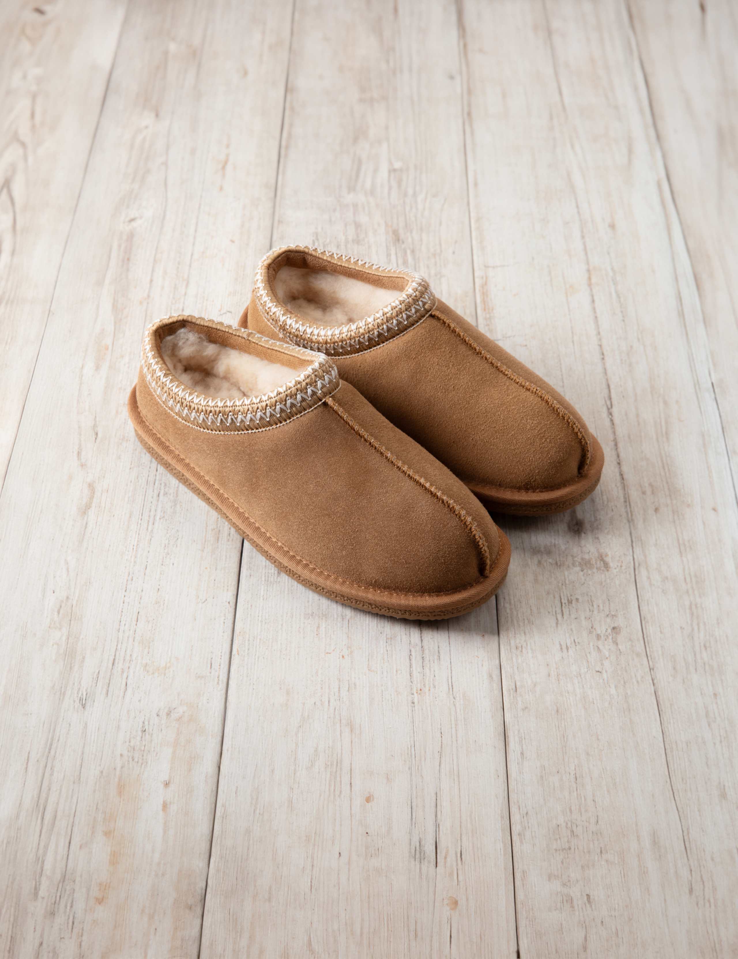 Suede Sheepskin Mule Slippers 3 of 4