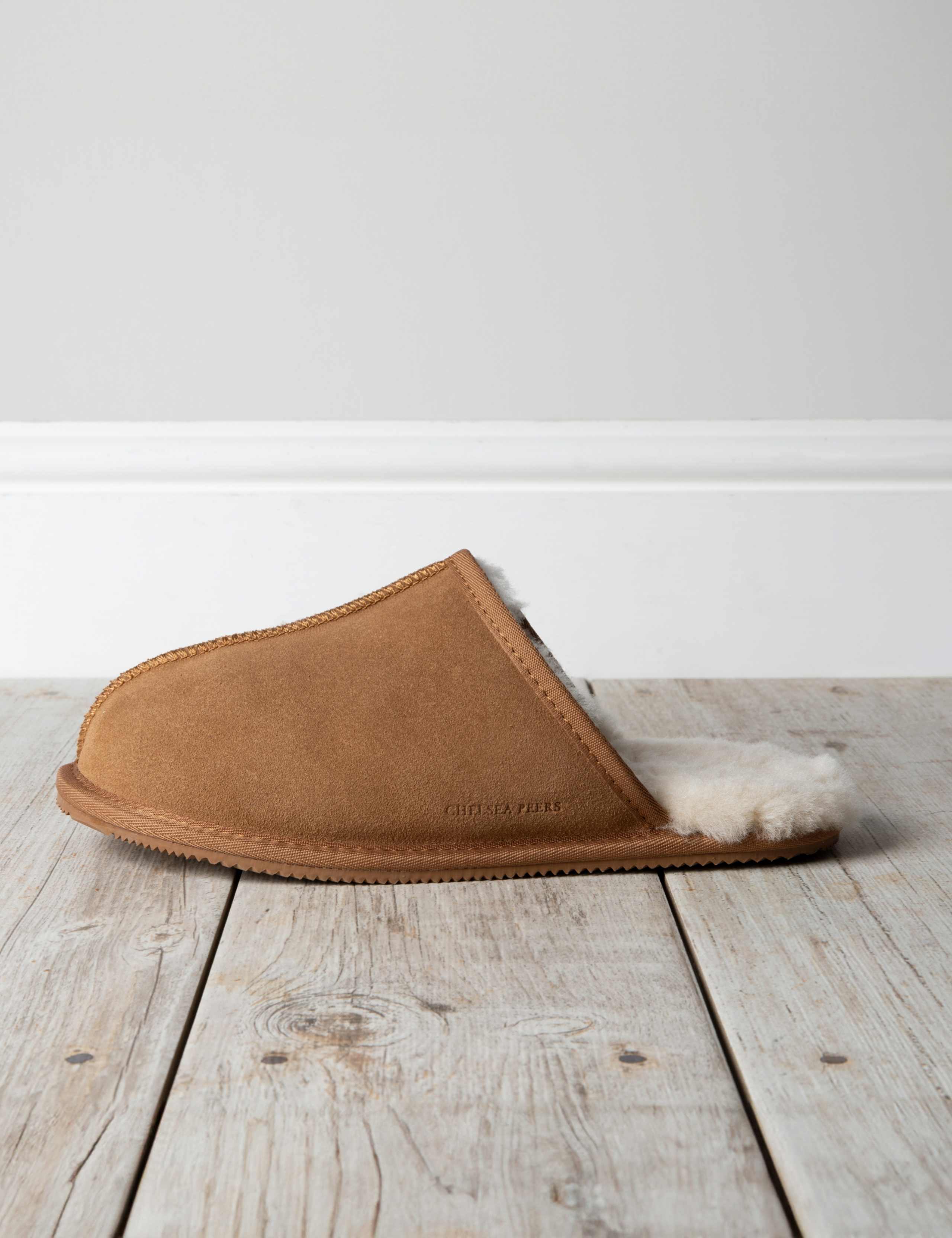 Suede Sheepskin Lined Mule Slippers 5 of 5