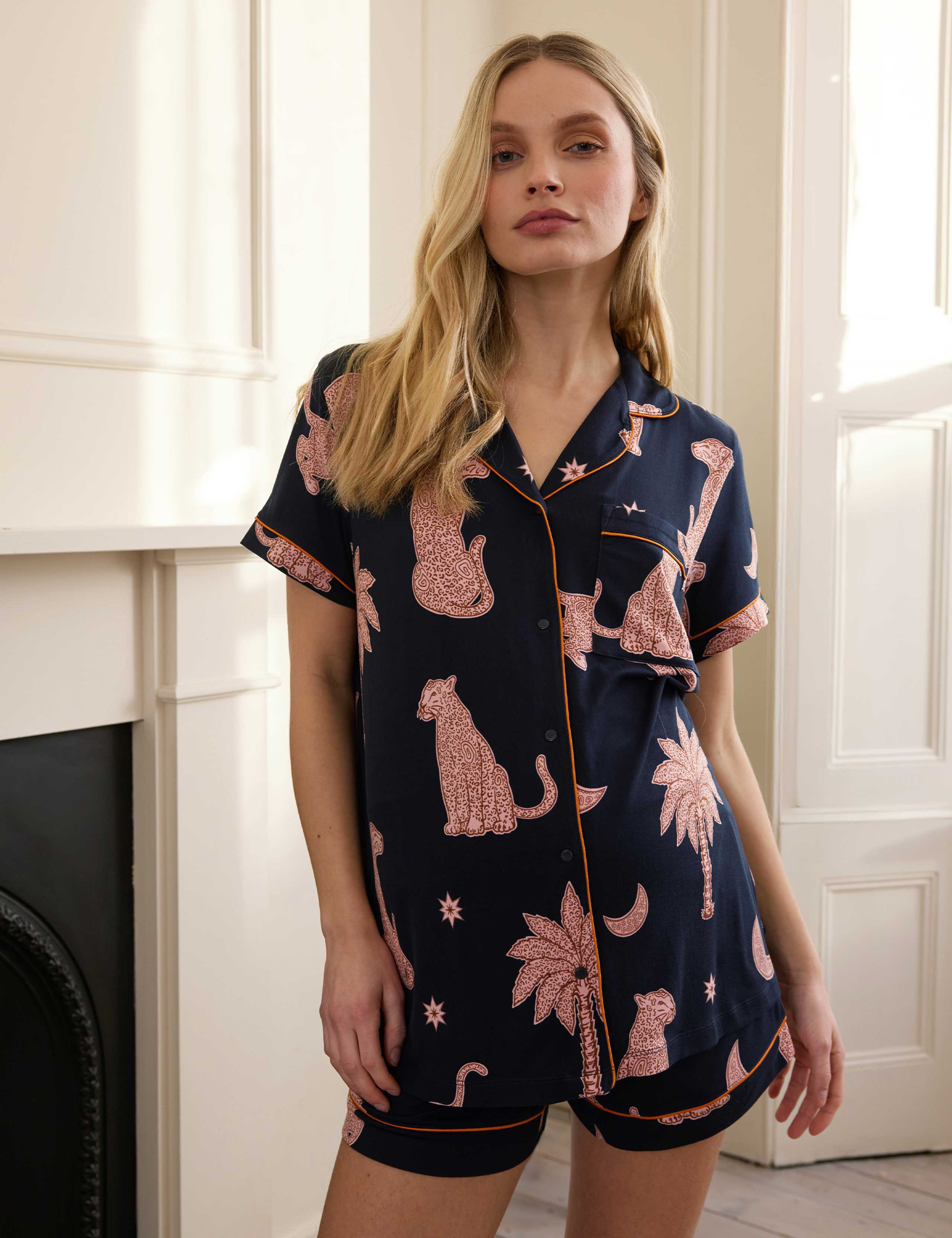 Maternity Cotton Rich Printed Shortie Set 2 of 5