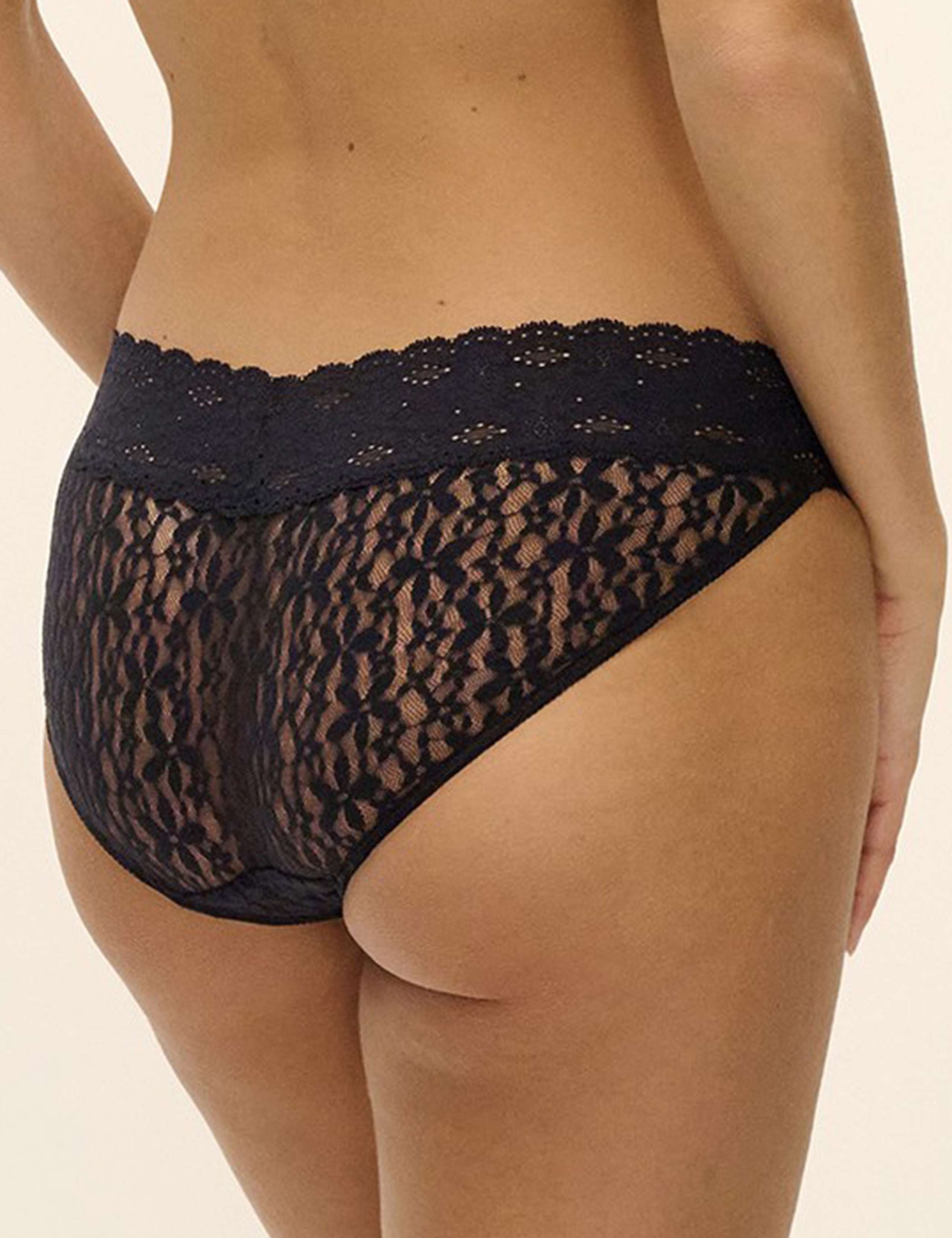 Halo Floral Lace Bikini Knickers 7 of 11